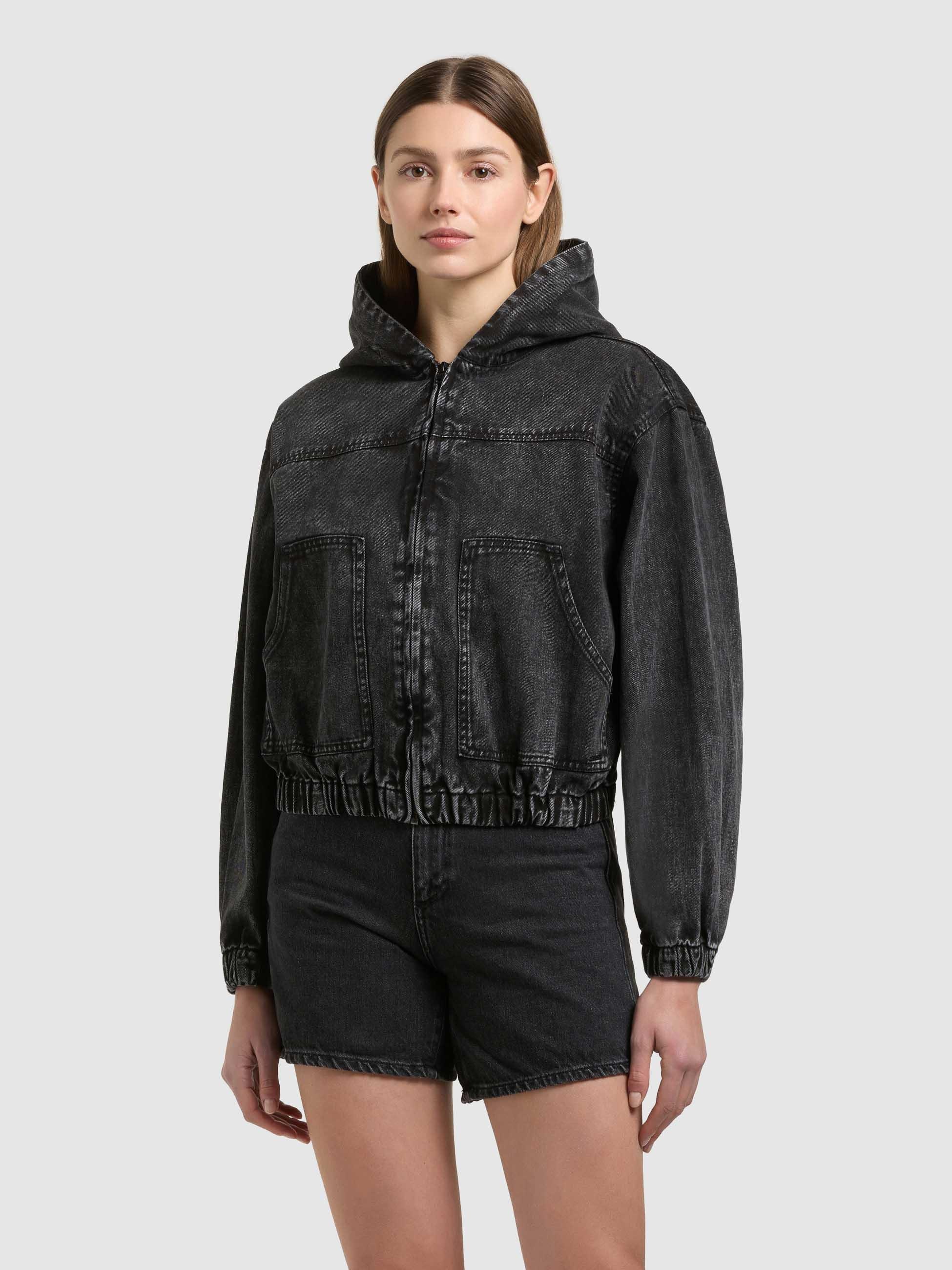 khujo Jeansjacke »Jeansjacke Gretel« mit Kapuze Modische Jacke in Jeans-Optik