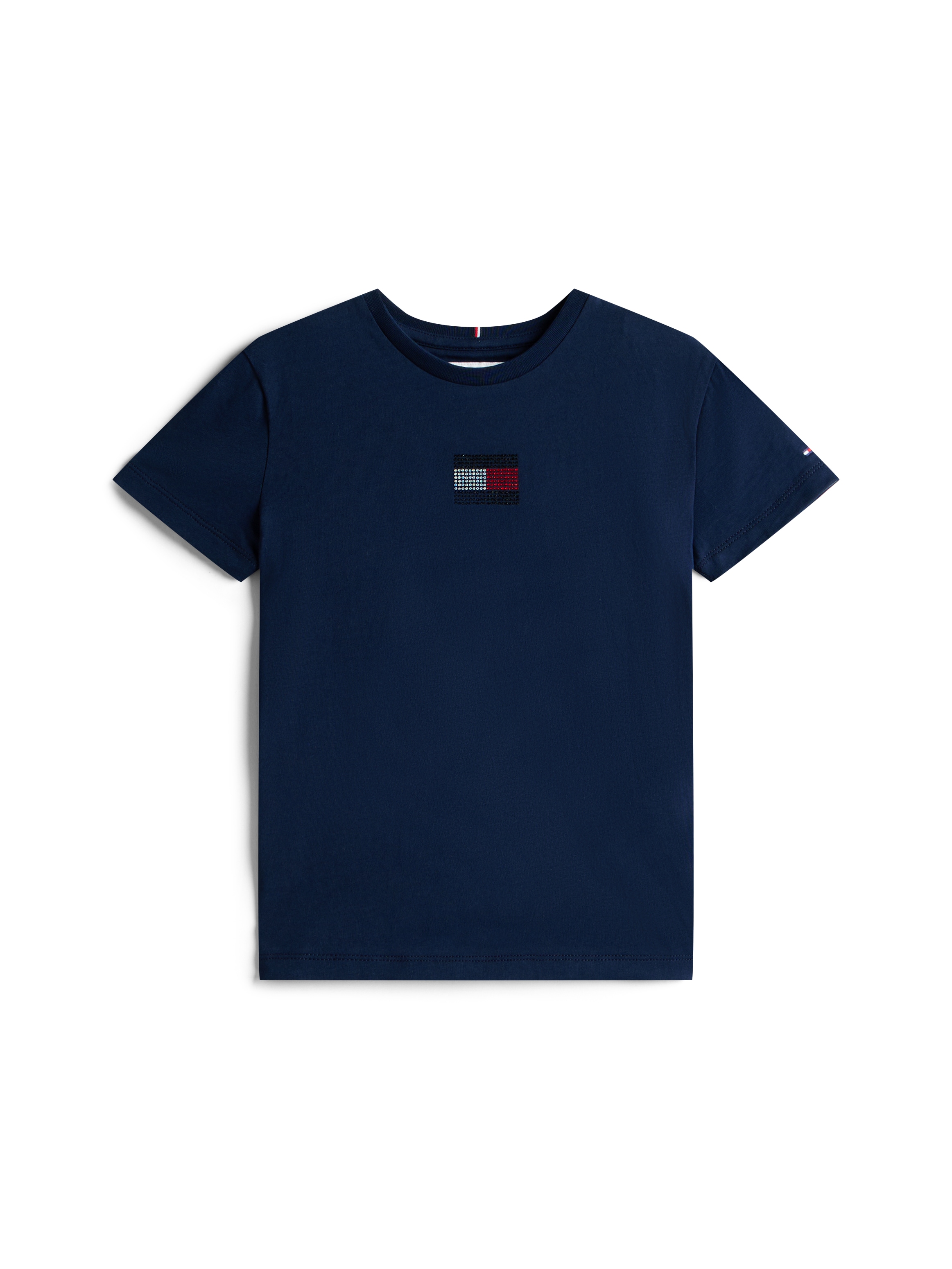 Tommy Hilfiger T-Shirt »RHINE STONE FLAG TEE S/S«, Kinder bis 16 Jahre