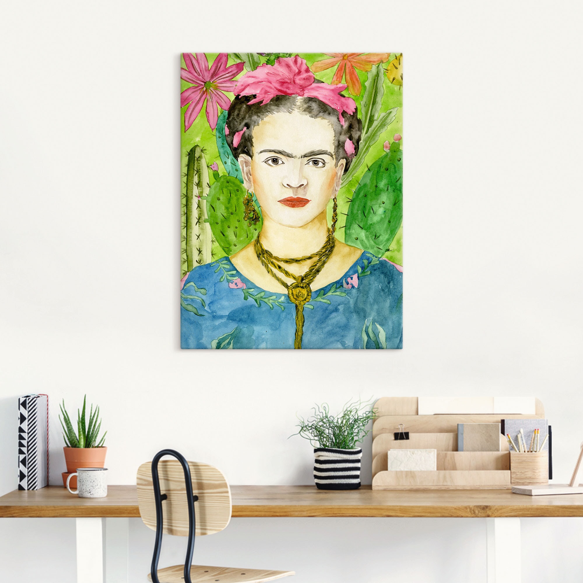 Artland Leinwandbild »Frida Kahlo II« Bilder von Frauen 1 Stk. tlg. auf Holzrahmen gespannt