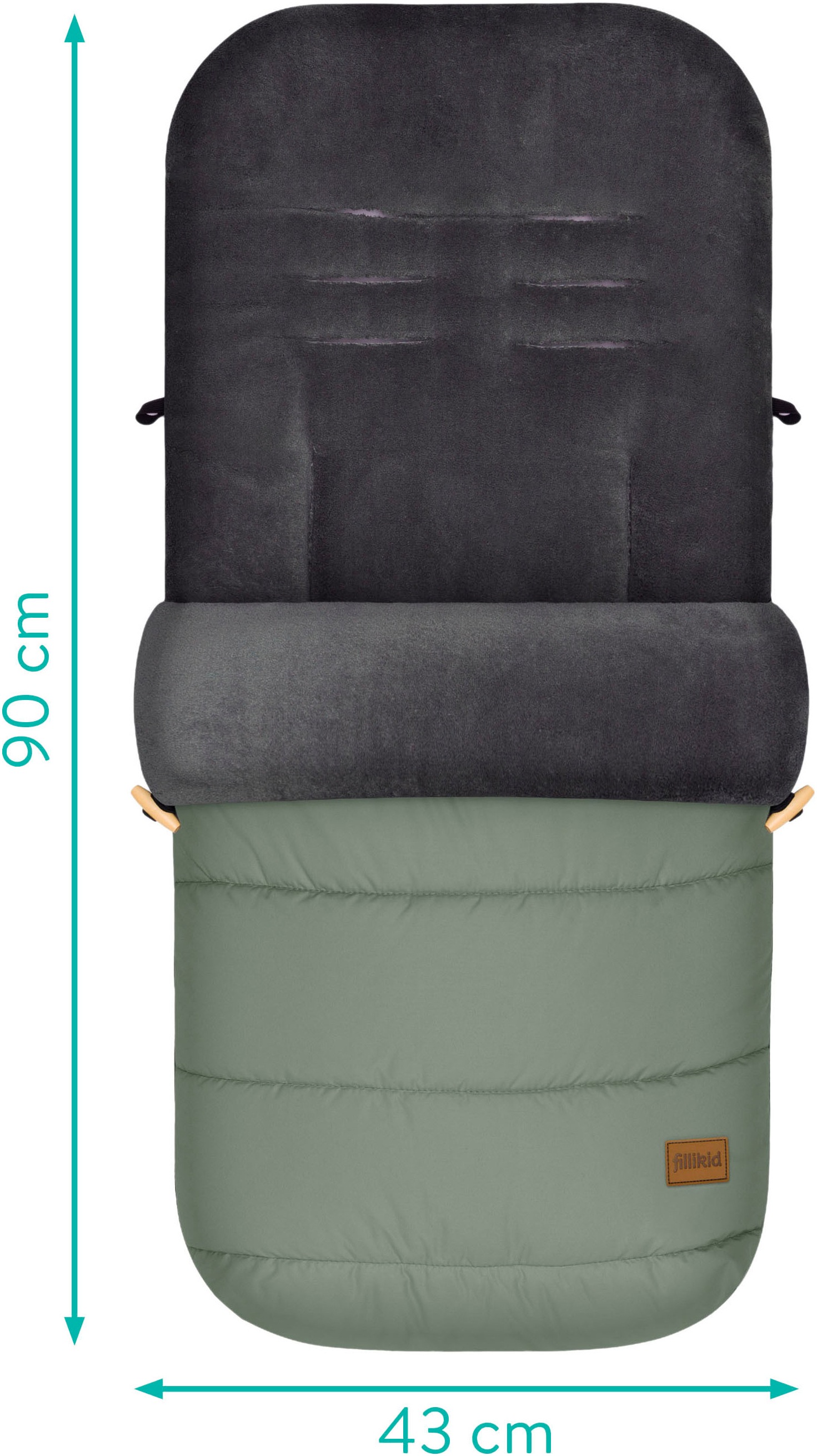 Fillikid Fußsack »Lanin Polyester Winterfußsack, salbei«