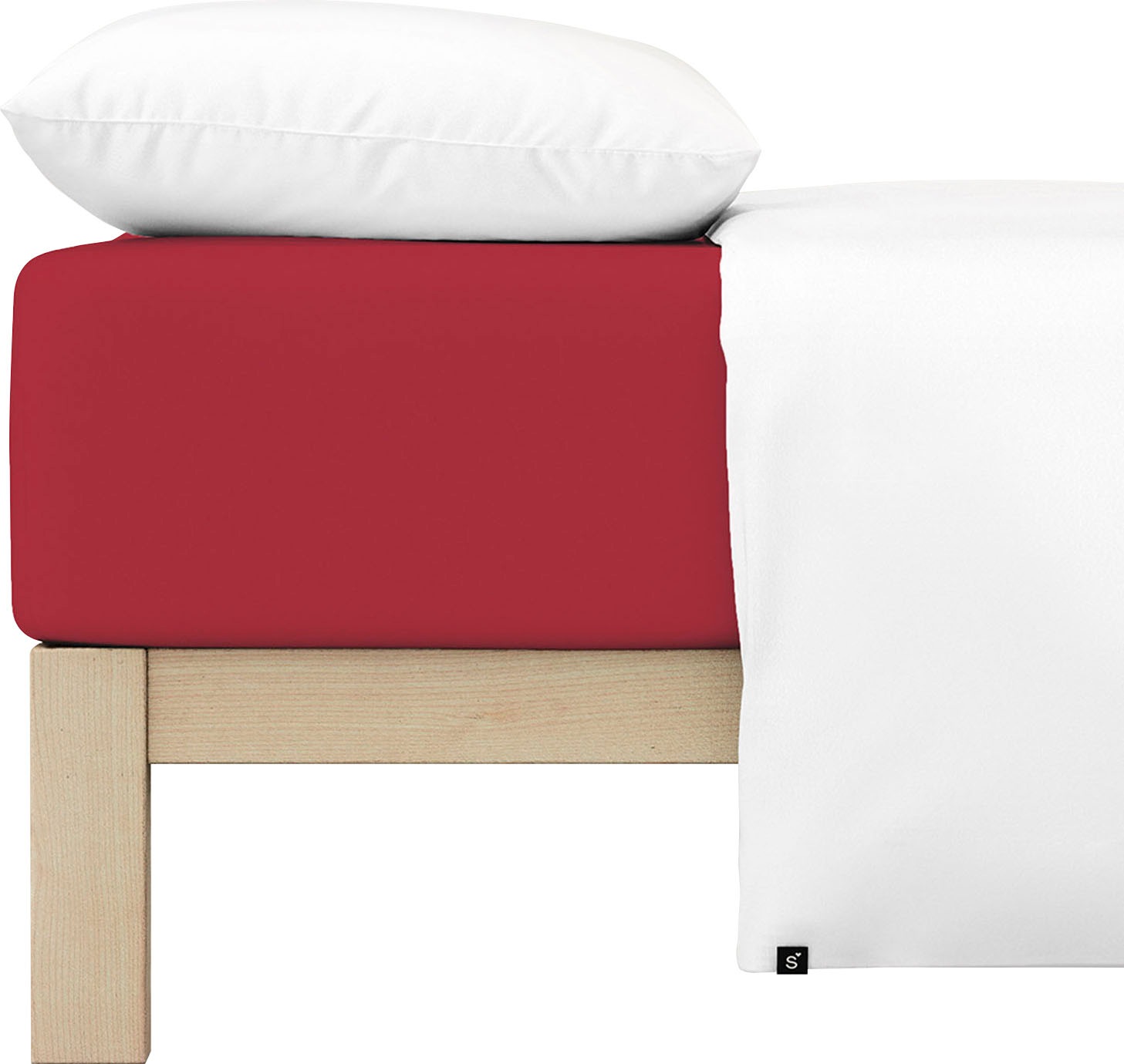 Schlafgut Spannbettlaken »PURE Bio-Baumwolle mit Elasthan, dehnbar blickdicht, straff, Bettlaken«, PREMIUM Laken für Matratzen bis 30cm Höhe, in 90x200, 140x200, 180x200