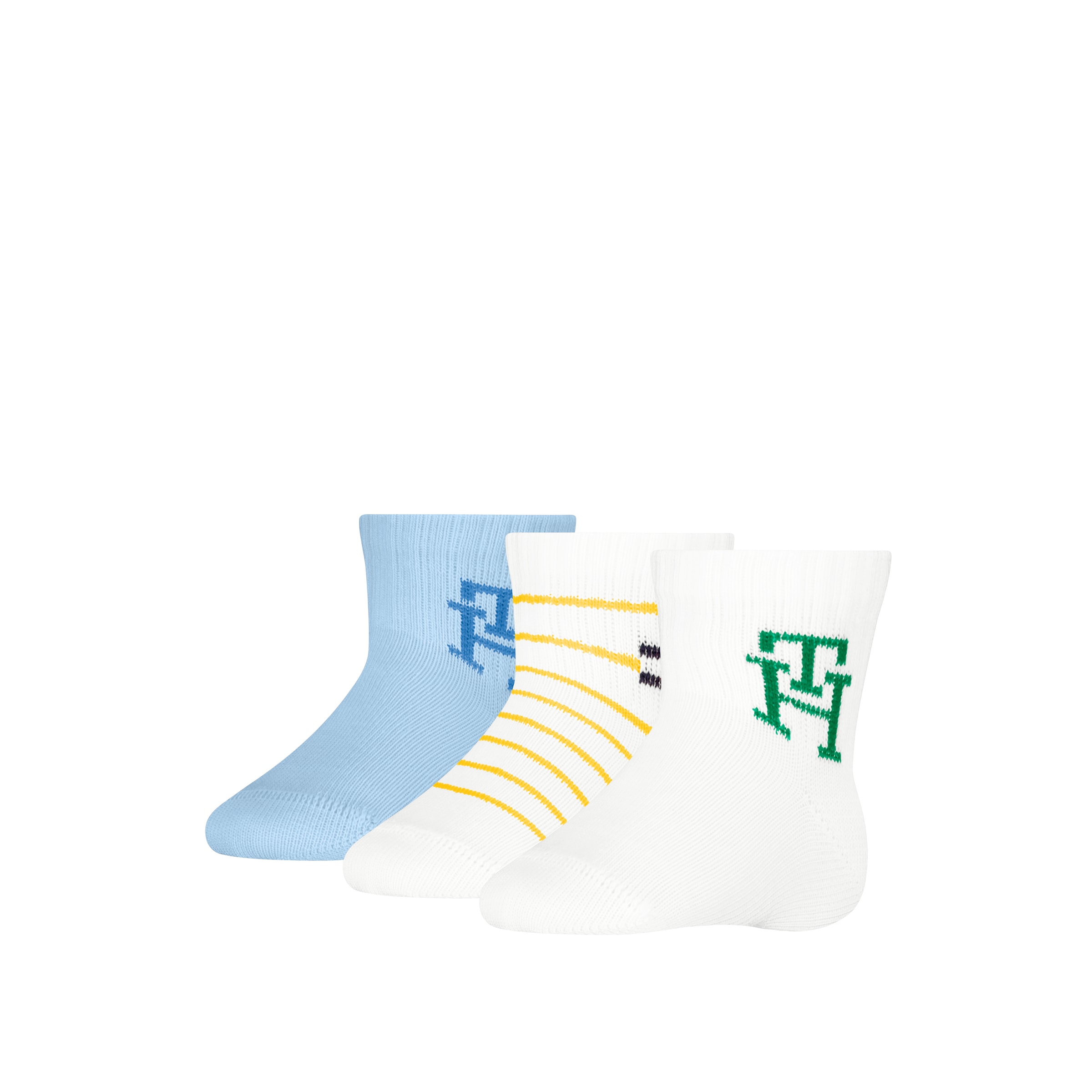 TOMMY HILFIGER Socken »TH BABY SOCK 3P GIFTBOX MONOGRAM«, (3 Paar), mit mehreren süßen Designs