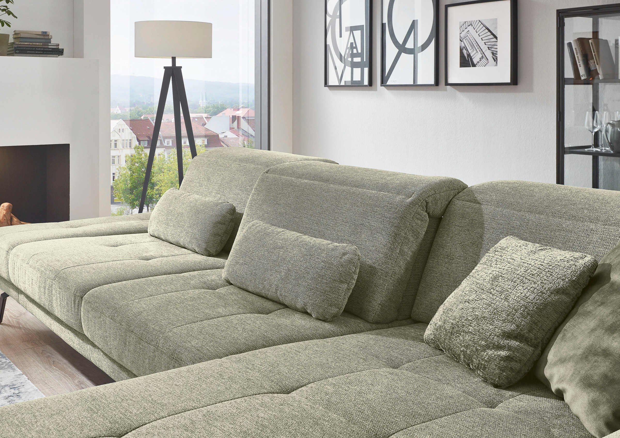 Die PlanBar Ecksofa »MP-IN20126 L-Form mit Kaltschaum-Polsterung«, mit Kopfteilverstellung, optional Sitztiefen- & Armteilverstellung