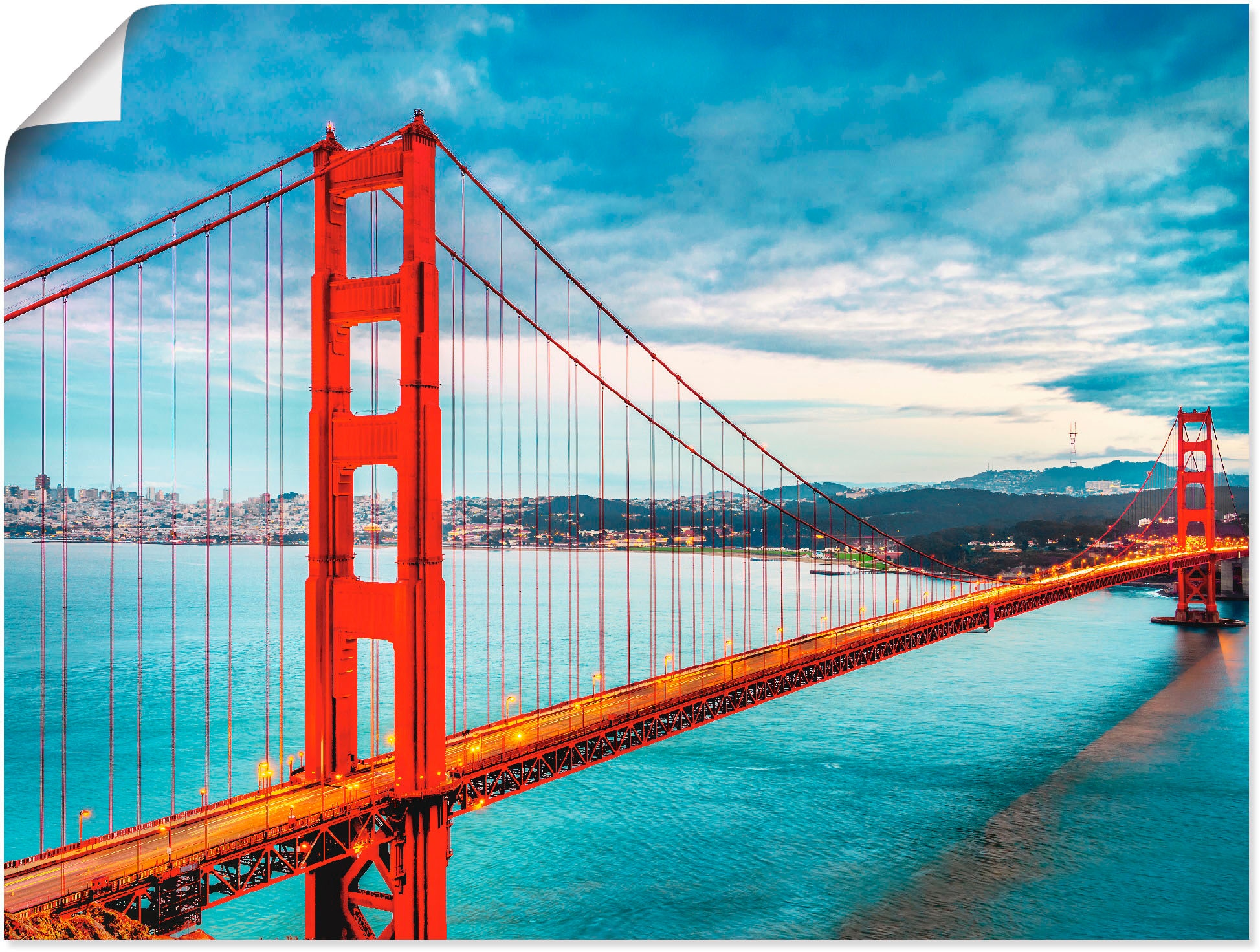 Artland Wandbild »Golden Gate kaufen Brücken, (1 Größen Wandaufkleber Bridge«, St.), Alubild, oder Leinwandbild, als online in Poster versch. OTTO bei