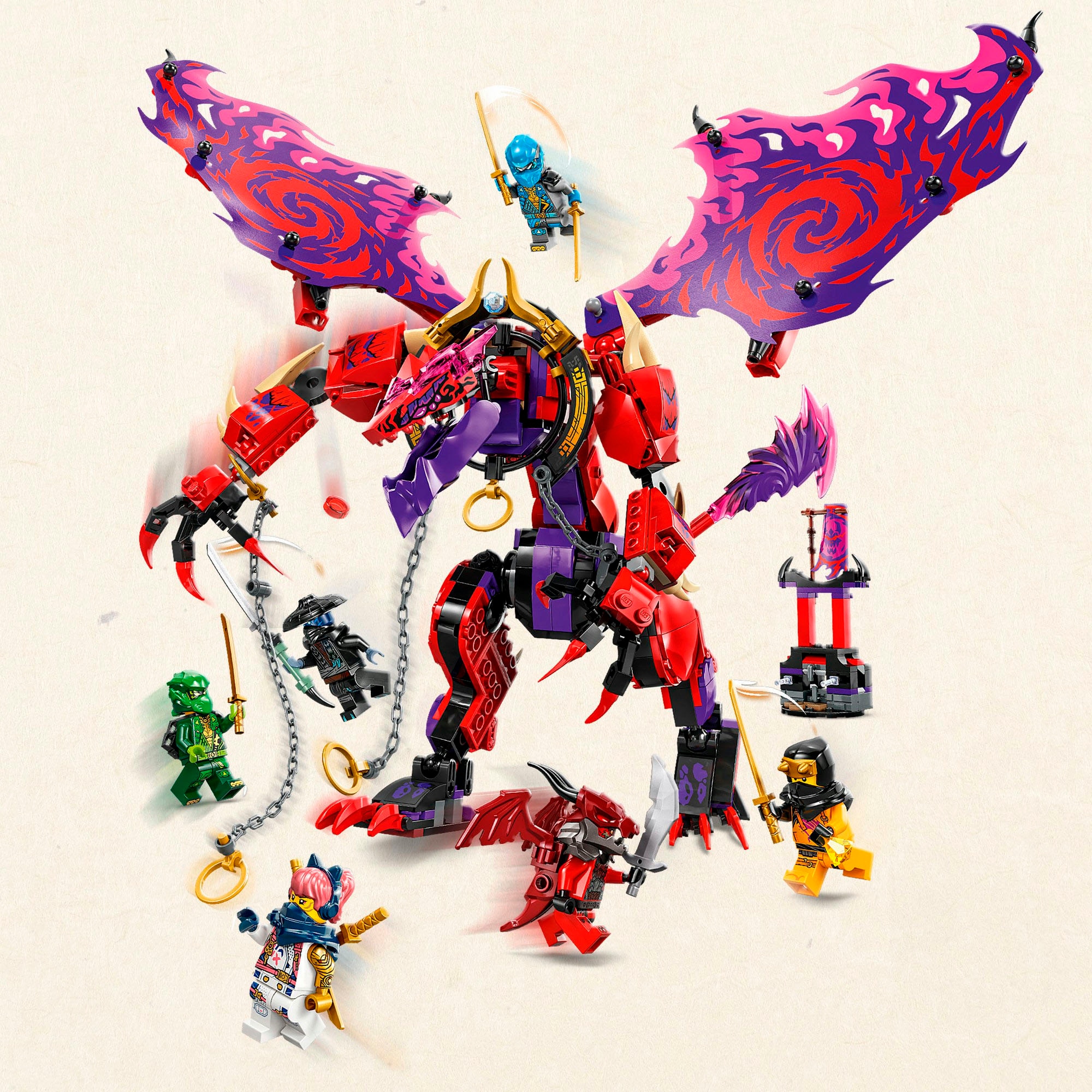 LEGO® Konstruktionsspielsteine »Chaosdrache Donnerzahn (71832), LEGO® Ninjago«, (668 St.), Made in Europe