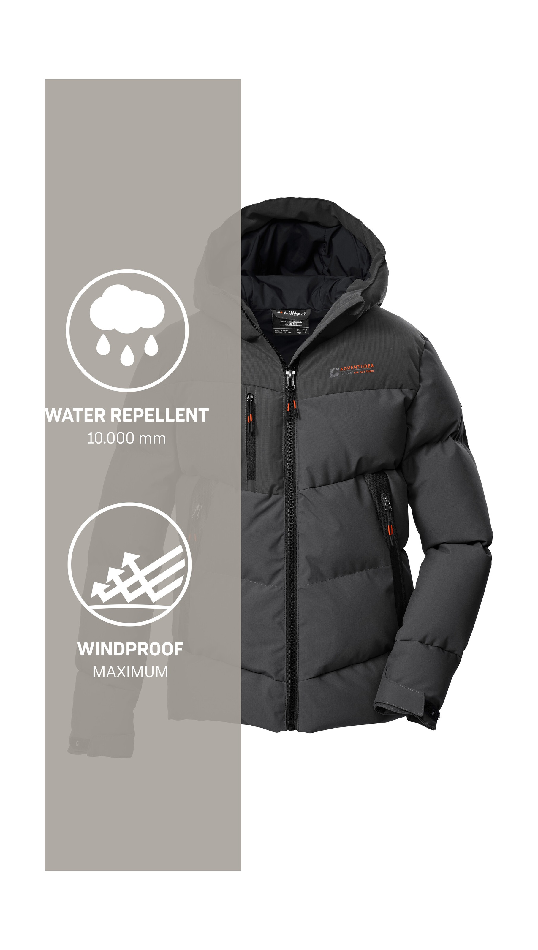 Killtec Steppjacke »KOW 230 BYS QLTD JCKT«, Winddichte, wasserabweisende Kinderjacke mit verstellbaren Bündchen