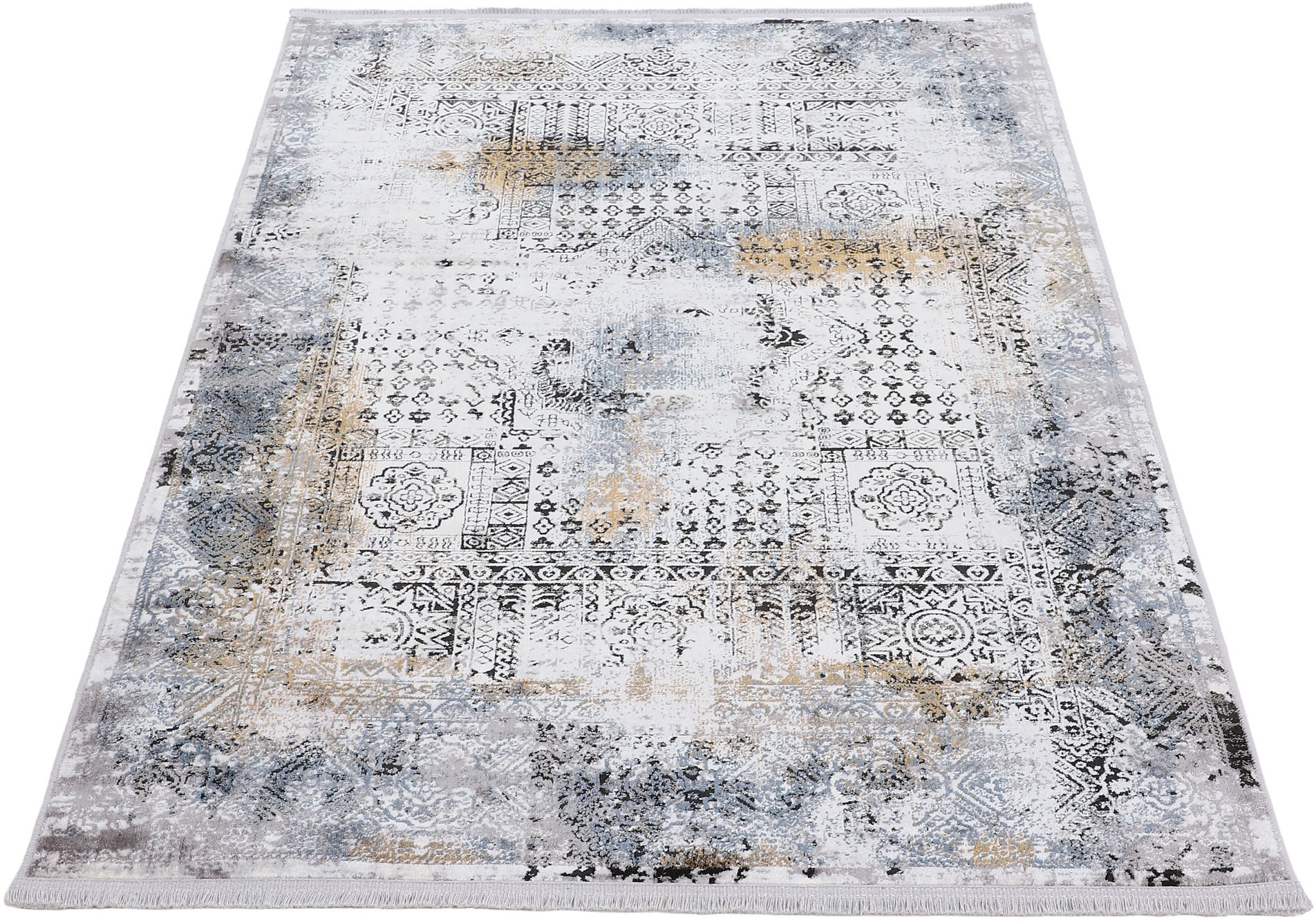 carpetfine Teppich »Vintage Liyath« rechteckig 8 mm Höhe hoher Viskoseanteil, im Vintage Look, Wohnzimmer