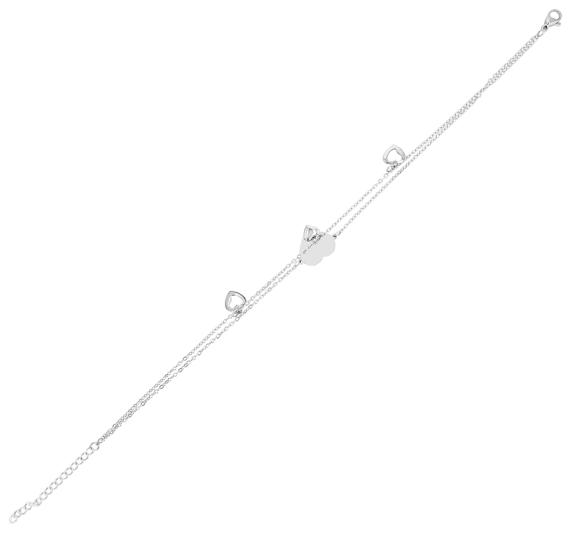 Adelia´s Armband »Damen Armband ¿ Herz aus Edelstahl 25 cm«