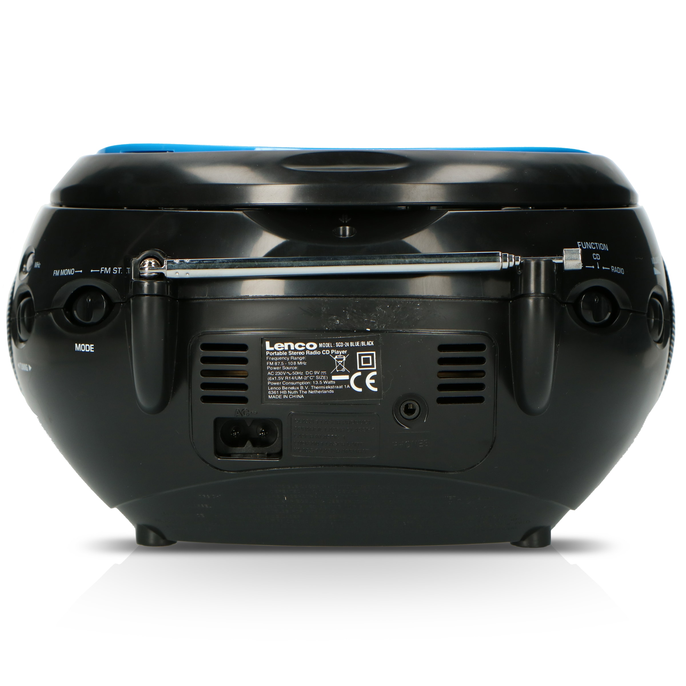 Lenco Boombox »SCD-24«, (FM-Tuner 2 W), batteriebetrieb möglich