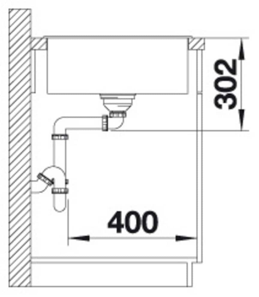 Blanco Granitspüle »AXIA III 45 S« 1 Stk. tlg. inklusive gratis Esche-Compound-Brückenschneidebrett