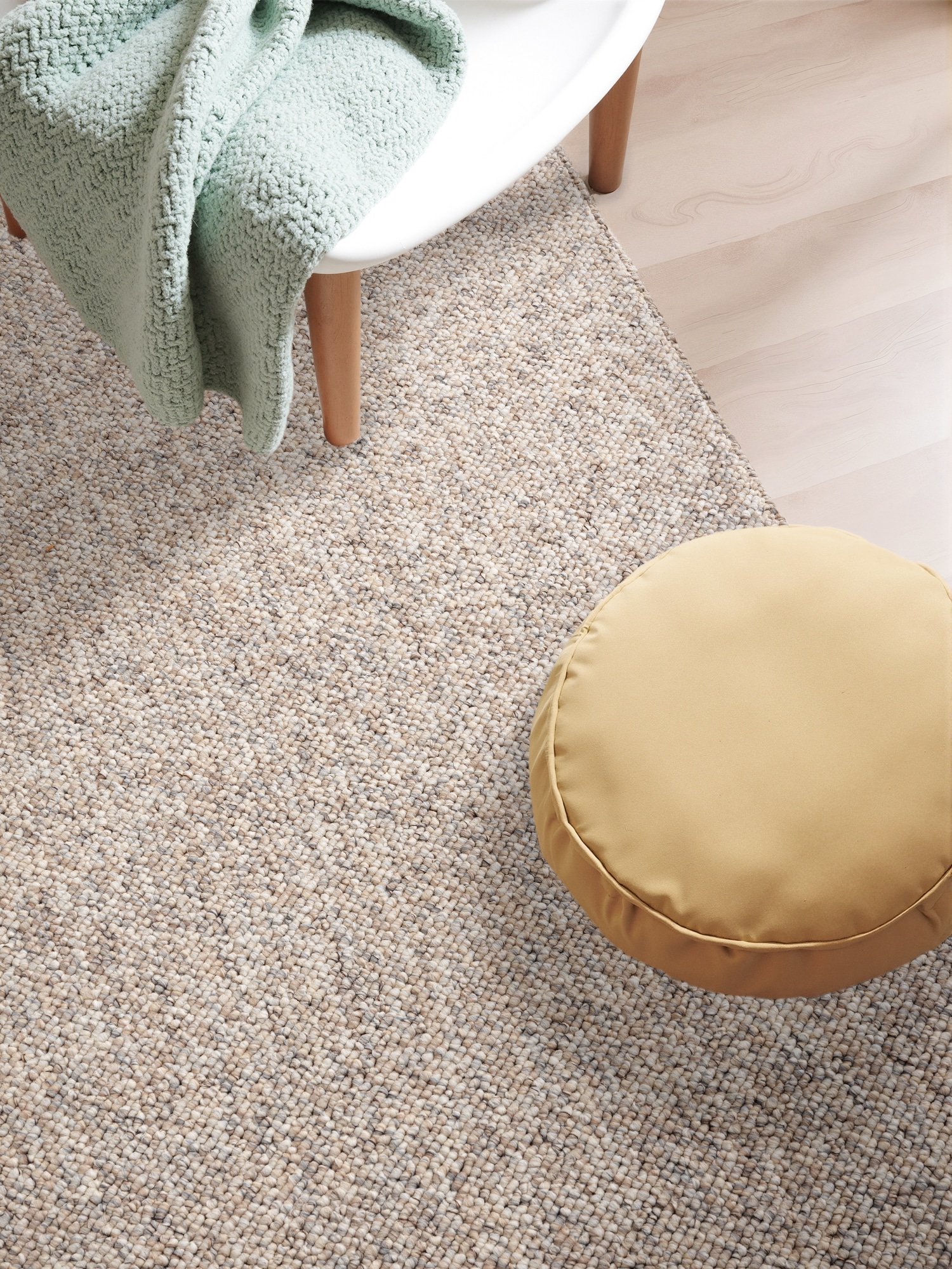 ELLE DECORATION Teppich »Rocco«, rechteckig, 10 mm Höhe, Nachhaltig, Läufer, waschbar, Wohnzimmer, Esszimmer, Woll-Optik
