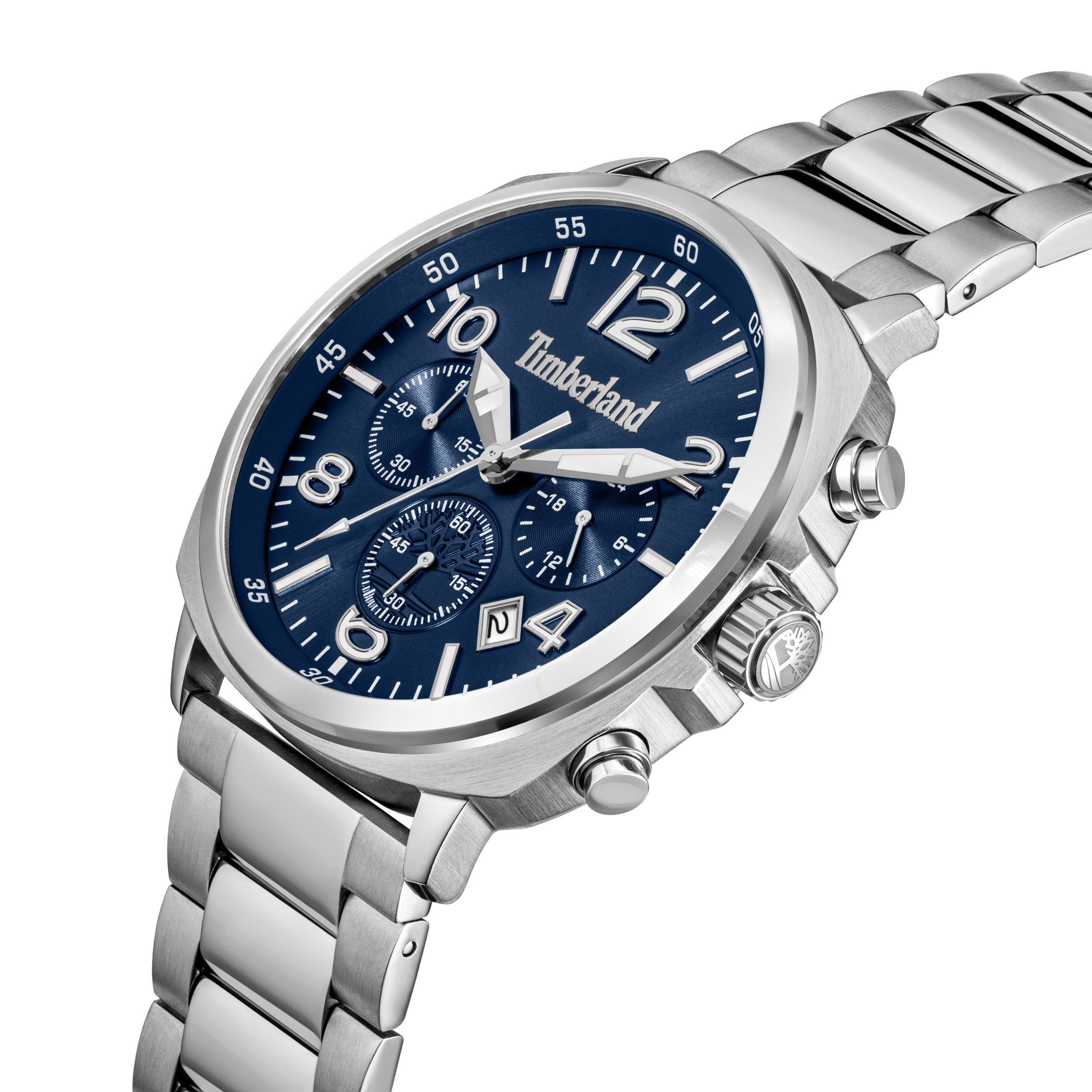 Timberland Chronograph »Denny's Bay« Quarzuhr, Armbanduhr, Herrenuhr, Edelstahlarmband, analog, Tag