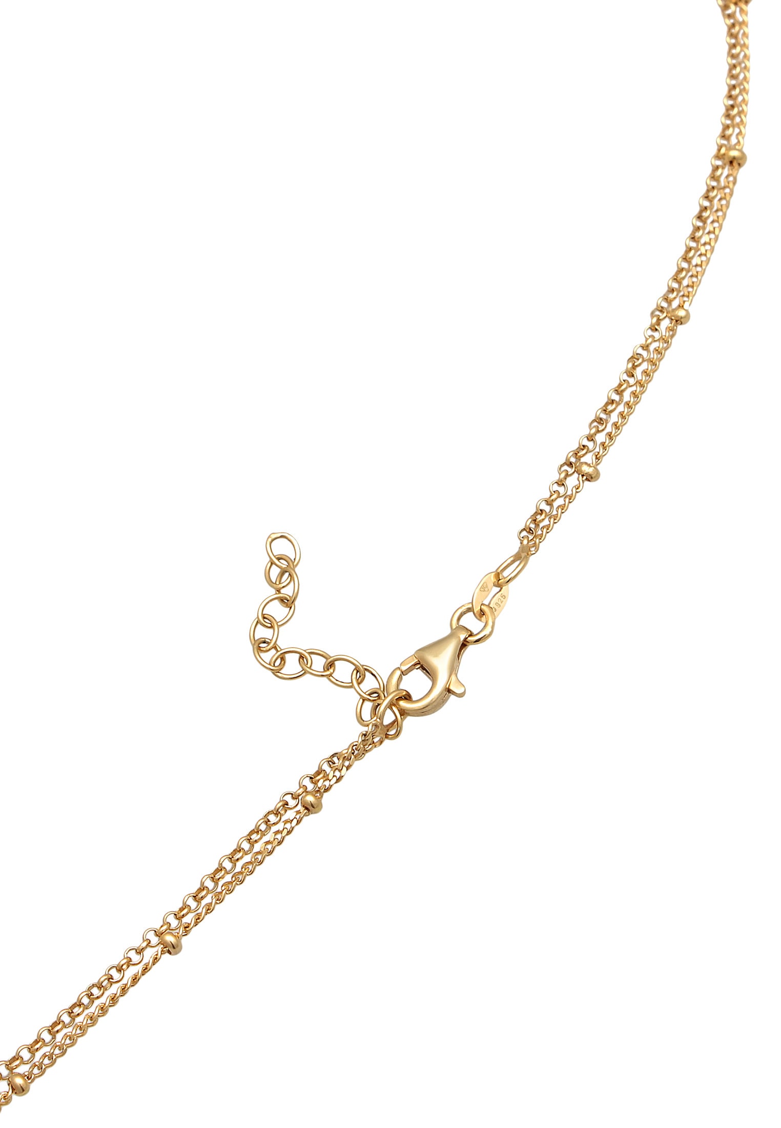 Elli Silberkette »Halskette Choker Layer Perlen Plättchen 925 SIlber«