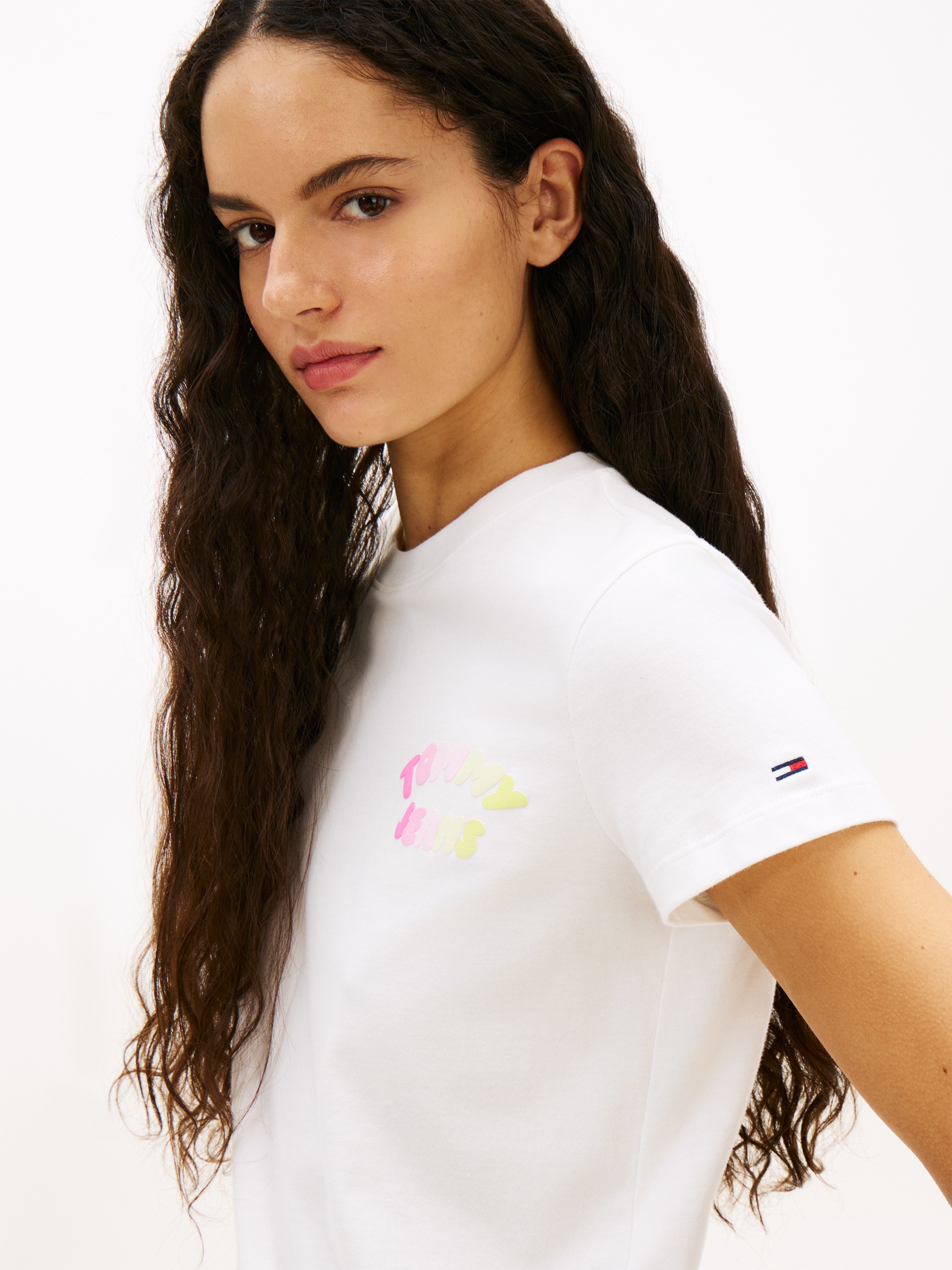 Tommy Jeans Kurzarmshirt »TJW REG TJ BUBBLE SS TEE EXT«