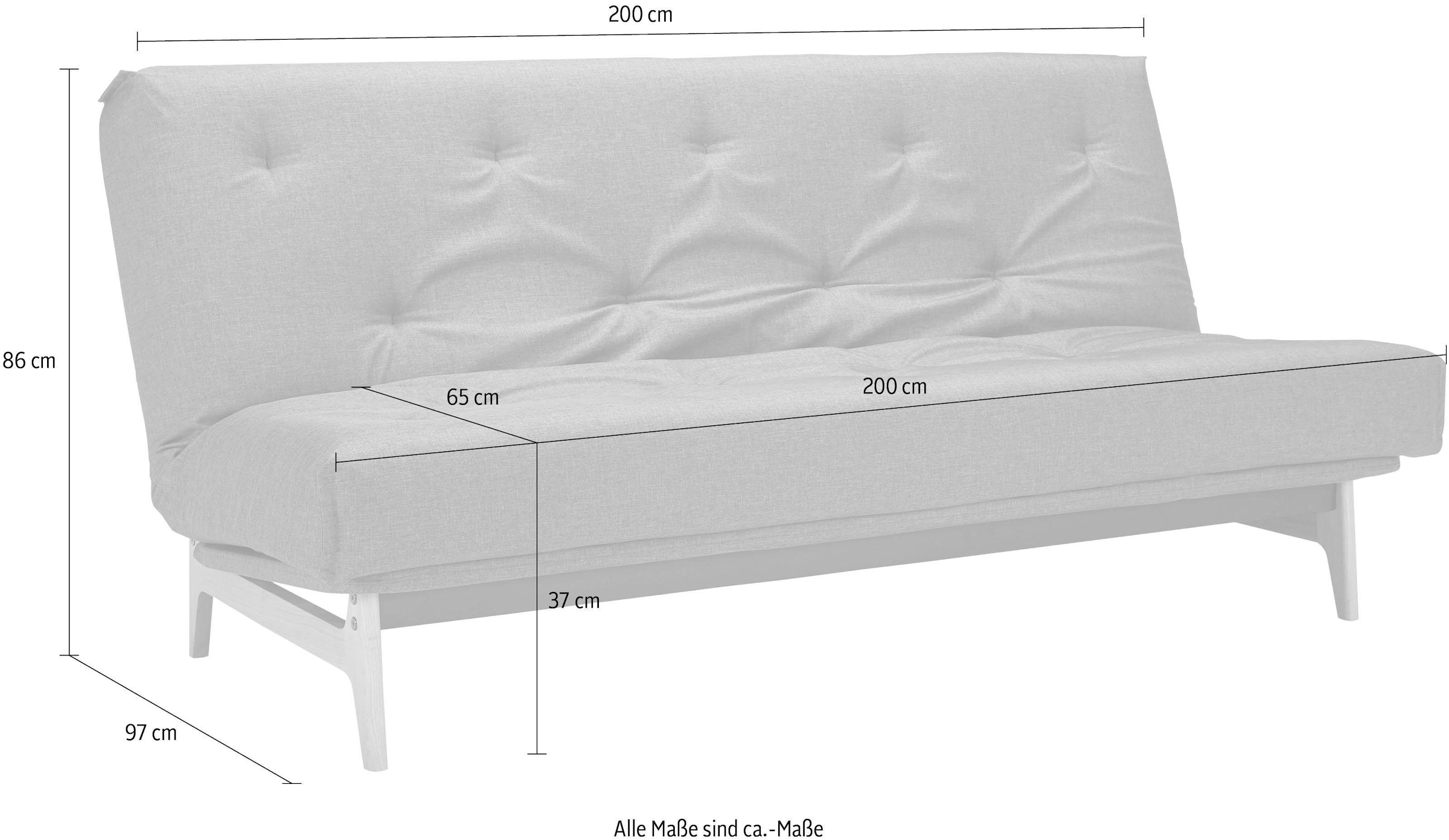 INNOVATION LIVING ™ Schlafsofa »Aslak«, Federkernmatratze; Verstellbar Kopfelevation, rechts links montiert