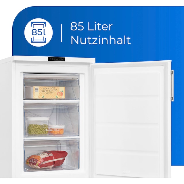 exquisit Gefrierschrank »GS81-HE-010D«, 85,0 cm hoch, 56,0 cm breit,  Tiefkühlschrank klein 85 L Volumen, Leiser Betrieb, Schnellgefrieren jetzt  kaufen bei OTTO