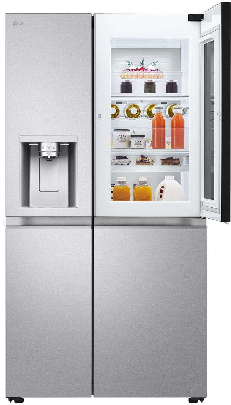LG Side-by-Side X-Serie »GSXE90MBAD«, großes Wein- und Flaschenregal