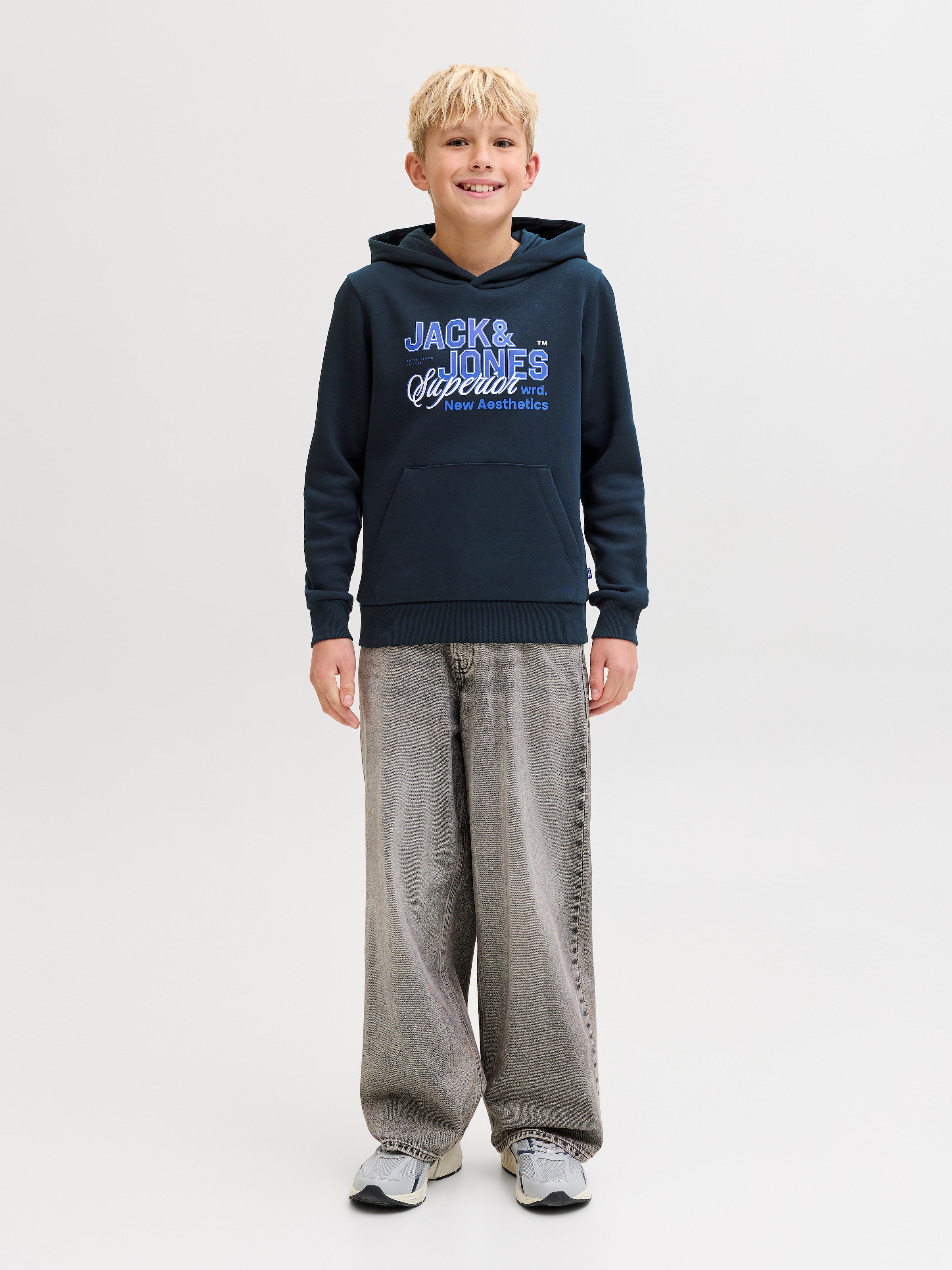 Jack & Jones Junior Kapuzensweatshirt »JJELOGO SWEAT HOOD 2 COL AW25 NOOS JNR«
