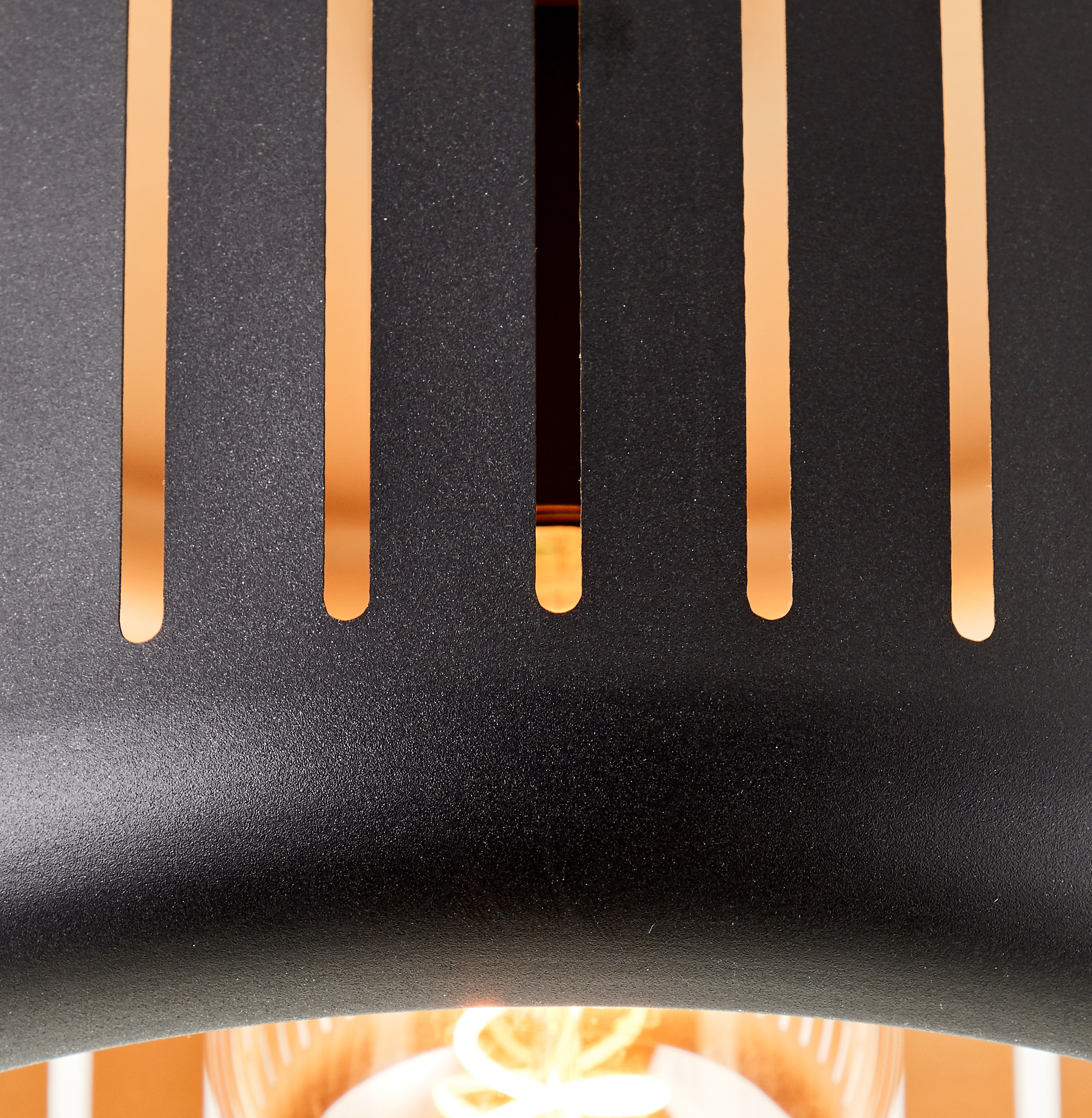 Brilliant Deckenleuchte »Tyas«, 1 flammig, Leuchtmittel E27 | ohne Leuchtmittel, 26 x 38 cm, 1 x E27, Metall, schwarz/goldfarben
