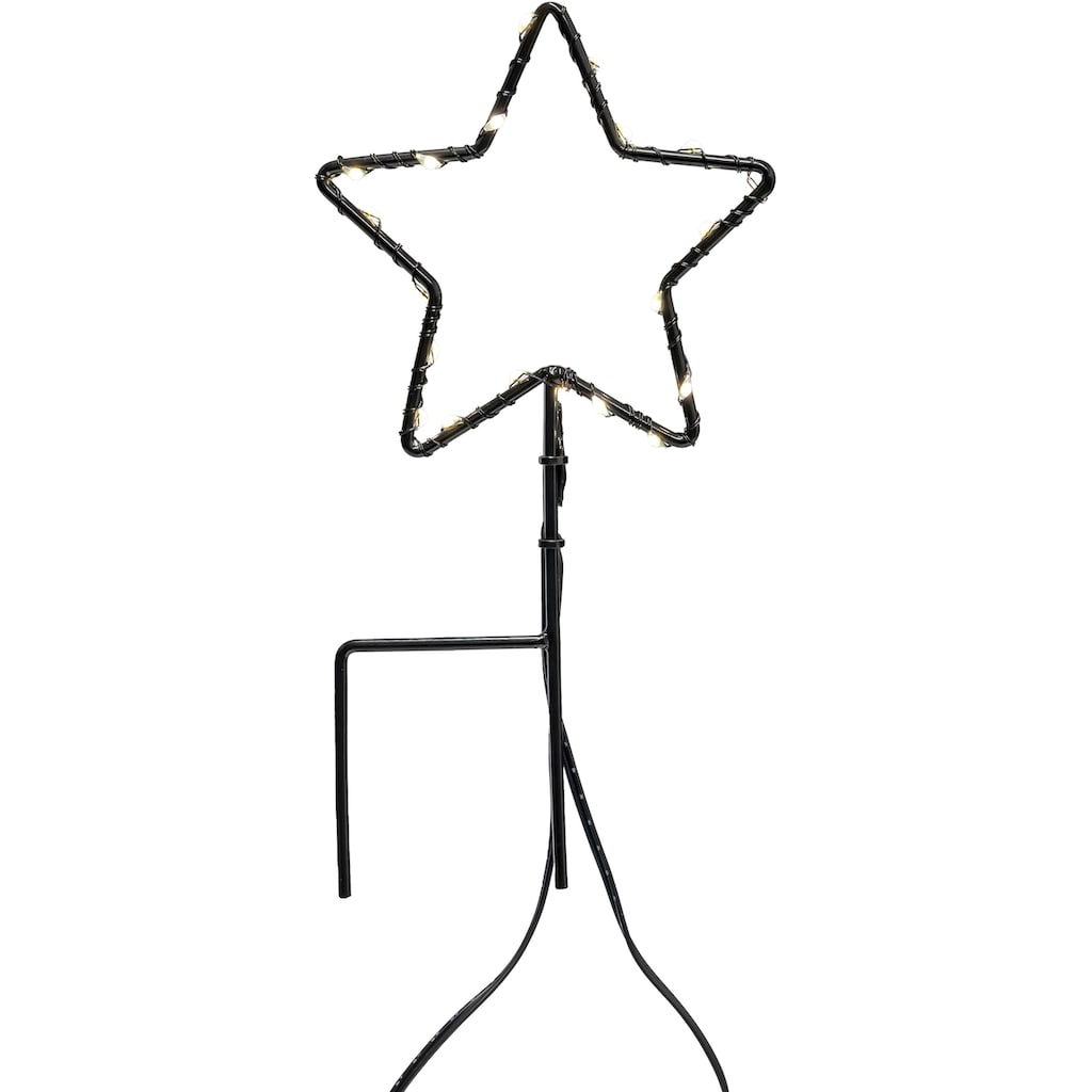 IC Winterworld LED Stern »Weihnachtsdeko, Metall Stecker Stern, Ø ca. 10 cm«, 60 flammig-flammig
