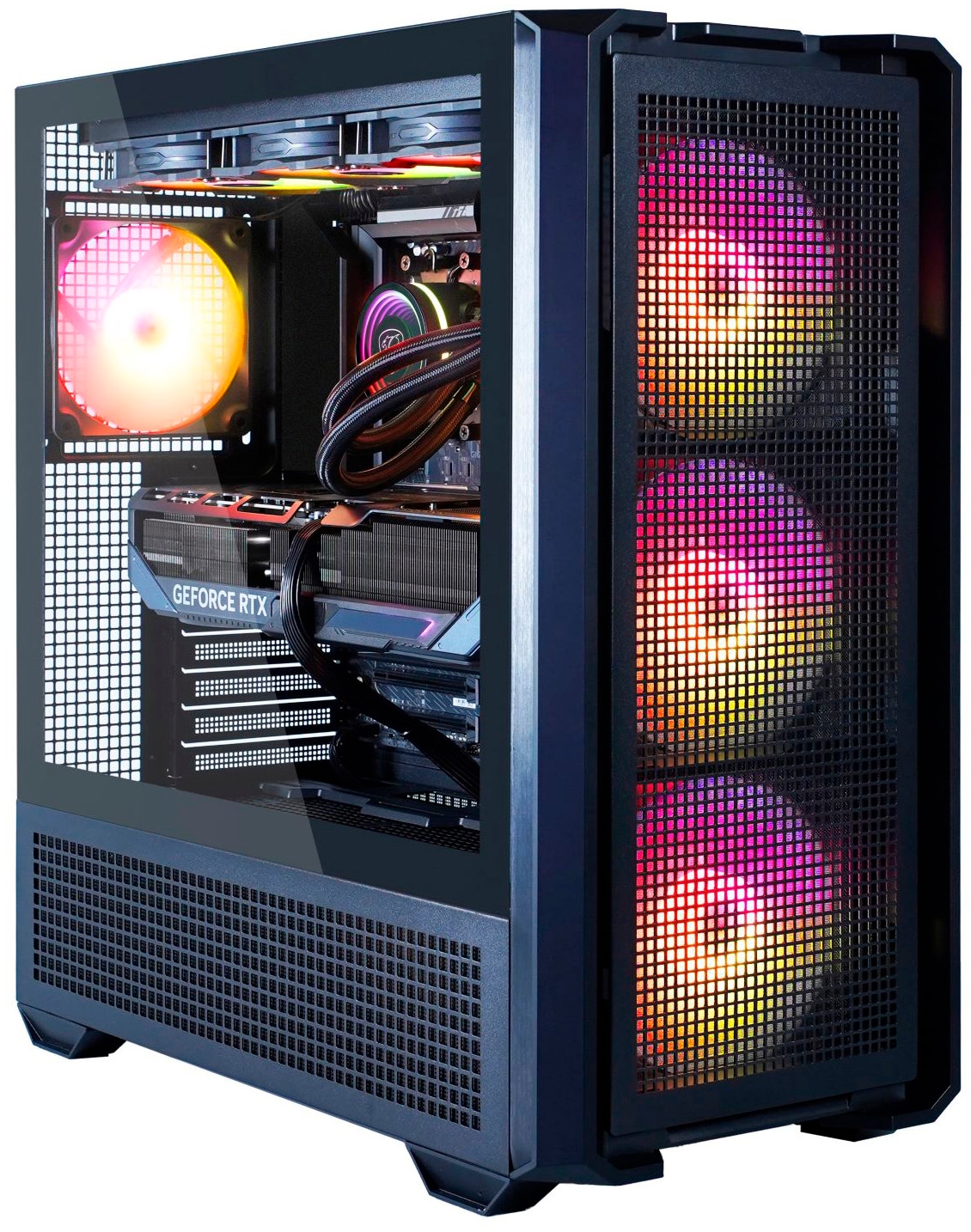 Cougar Gaming-PC-Komplettsystem »MegaDeal MX600 BK 2848 AMD Ryzen 7 9700X 32GB DDR5 1TB SSD RTX 5070« 34 ″ AMD Ryzen 7 GeForce RTX? 5070 32 GB RAM 1.000 GB SSD Windows 11, DDR5 RAM + MSI MAG 342CQR E2 Curved Monitor 86cm (34")