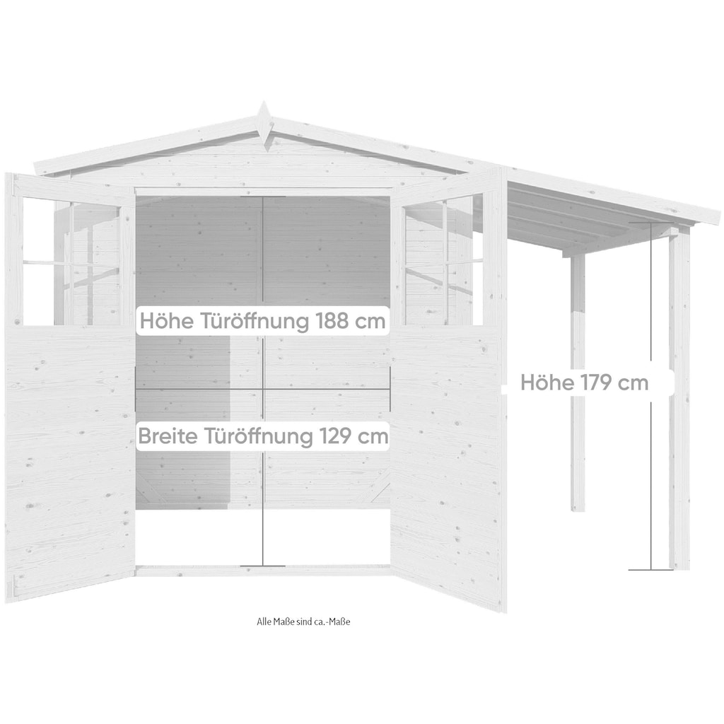 KONIFERA Gartenhaus »Alto 2 PLUS Fineline Satteldach«