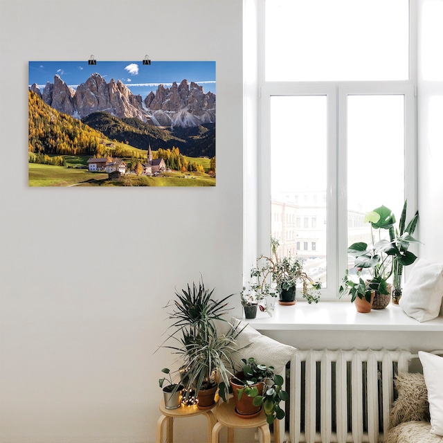 Artland Wandbild »Herbst in Südtirol«, Berge & Alpenbilder, (1 St.), als  Leinwandbild, Poster in verschied. Größen kaufen online bei OTTO