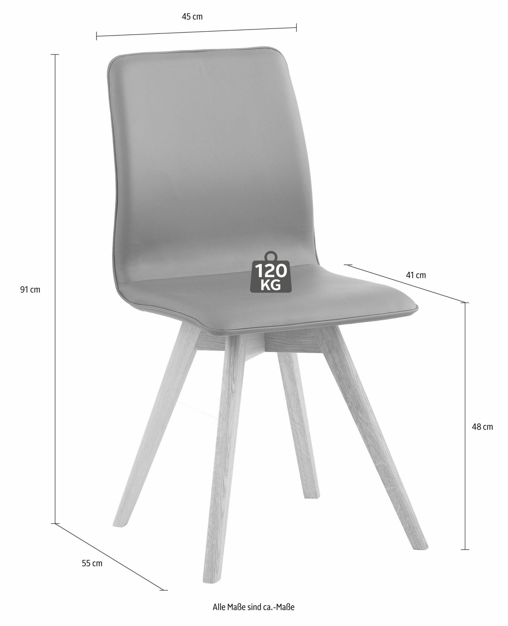 andas Esszimmerstuhl »Rania«, (Set), 2 St., Microfaser, Massivholzgestell, mit Keder