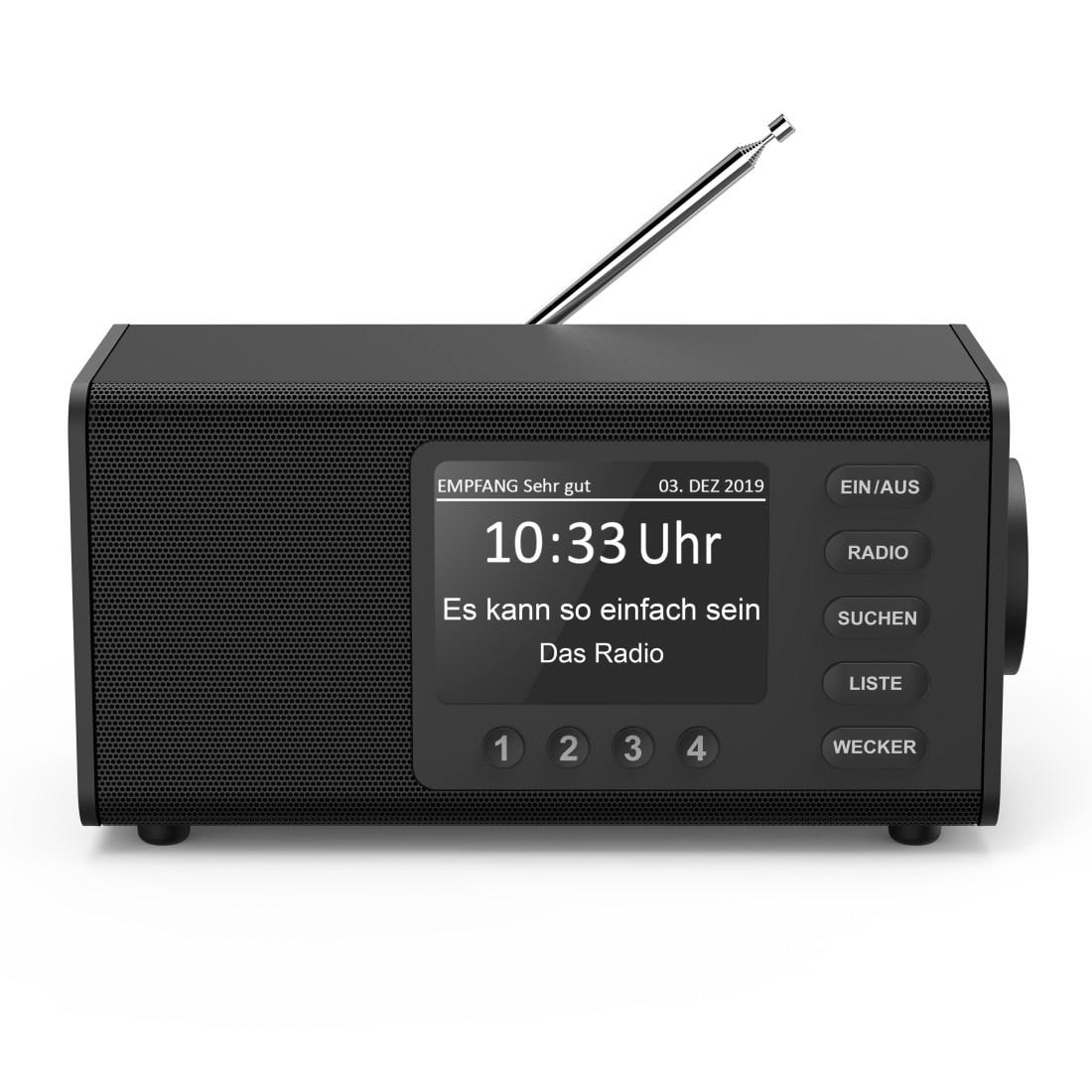 Digitalradio (DAB+) »Digitalradio "DR1000DE", FM/DAB/DAB+, Schwarz Internetradio«, (5 W)