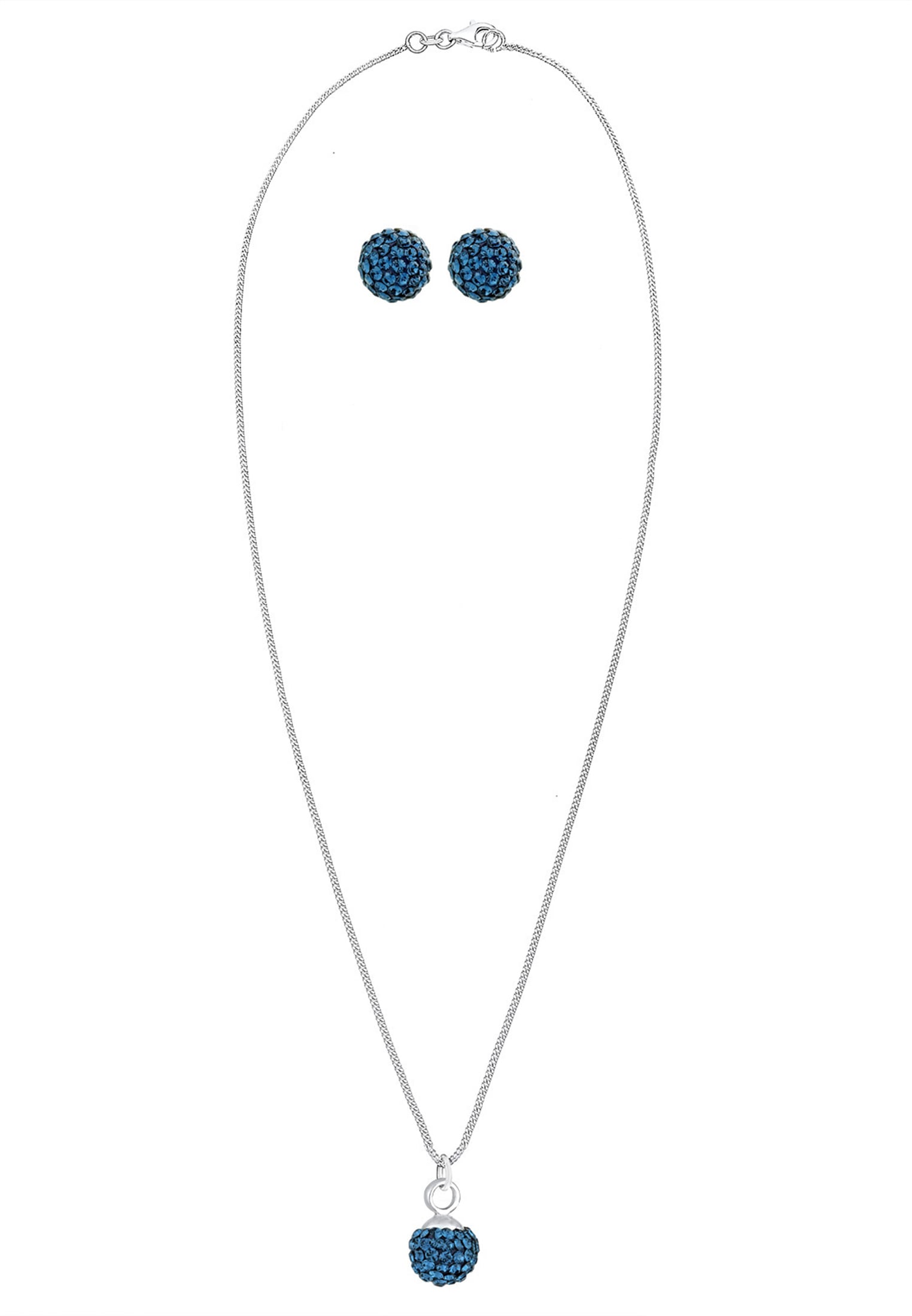 Elli Ohrring und Ketten Set »Schmuckset Kugel 925 Sterling Silber, mit Kristallen von Swarovski®«