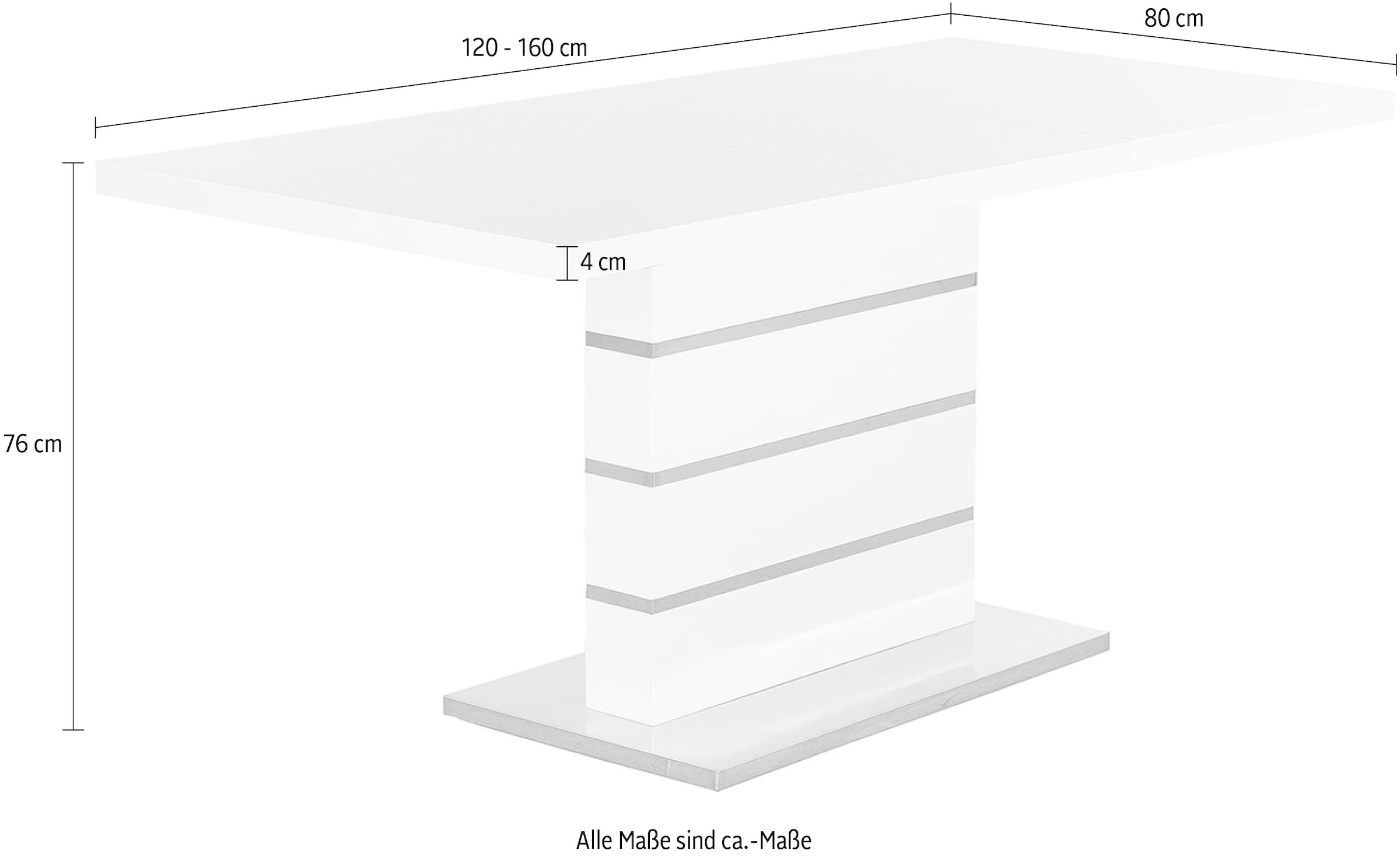 Jockenhöfer Gruppe Esstisch »Antonia«, Breite 120-160 cm