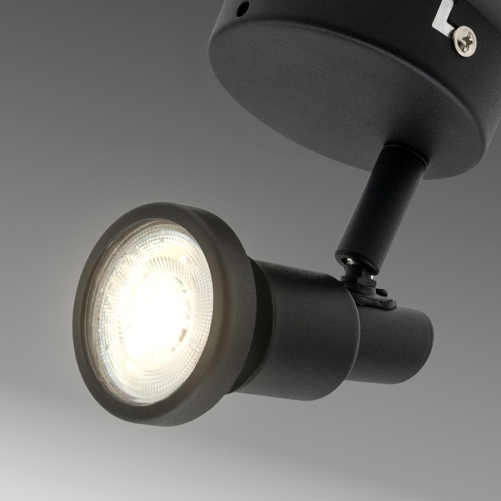 B.K.Licht LED Deckenspot, inkl. 1 x LED / GU10 4,8 Watt, 400lm, 3.000K, nicht dimmbar, Strahler dreh- und schwenkbar