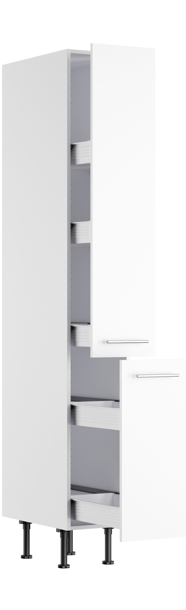 KOCHSTATION Apothekerschrank »KS-Bern2«, Breite 30 cm, Höhe 211,8 cm, 2 Auszüge (Höhe 124,4 /70 cm)