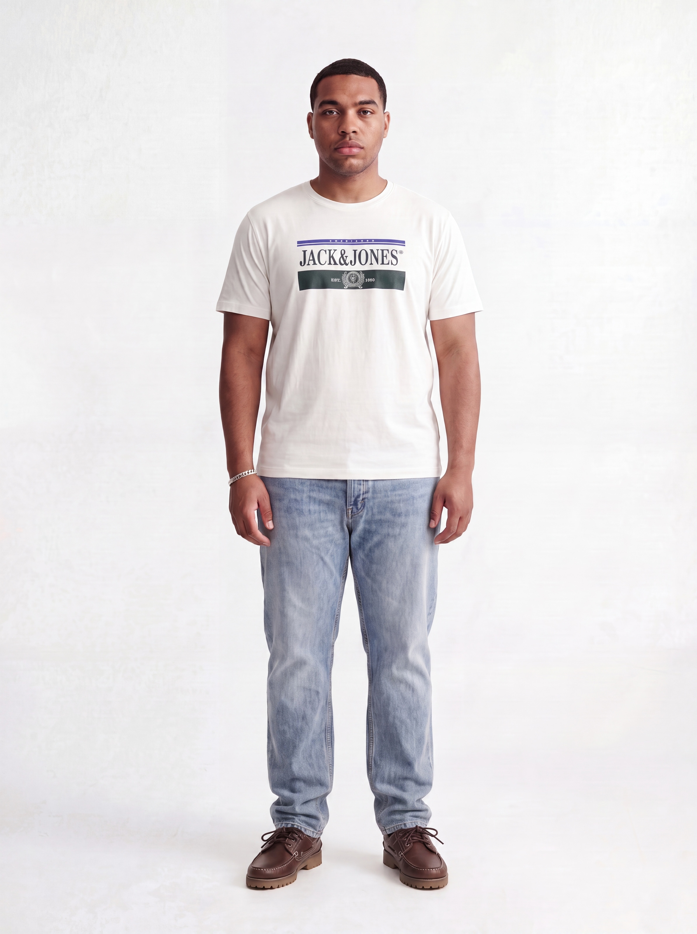 Jack & Jones PlusSize T-Shirt »JORFREDERIKSBERG GRAPHIC BOX TEE SS PLS« Baumwolle, regular fit