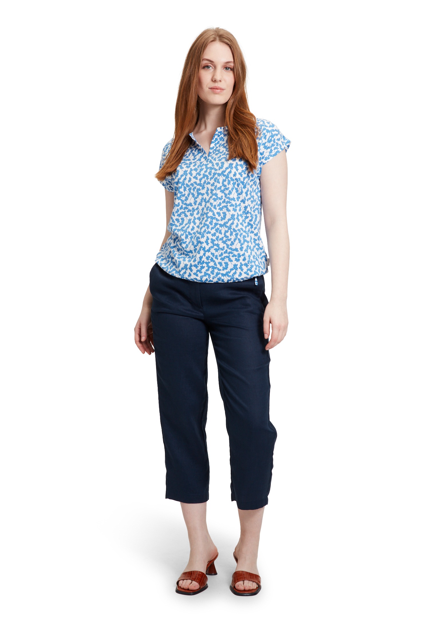 Betty&Co Kurzarmshirt »Casual-Shirt mit Tunnelzug«