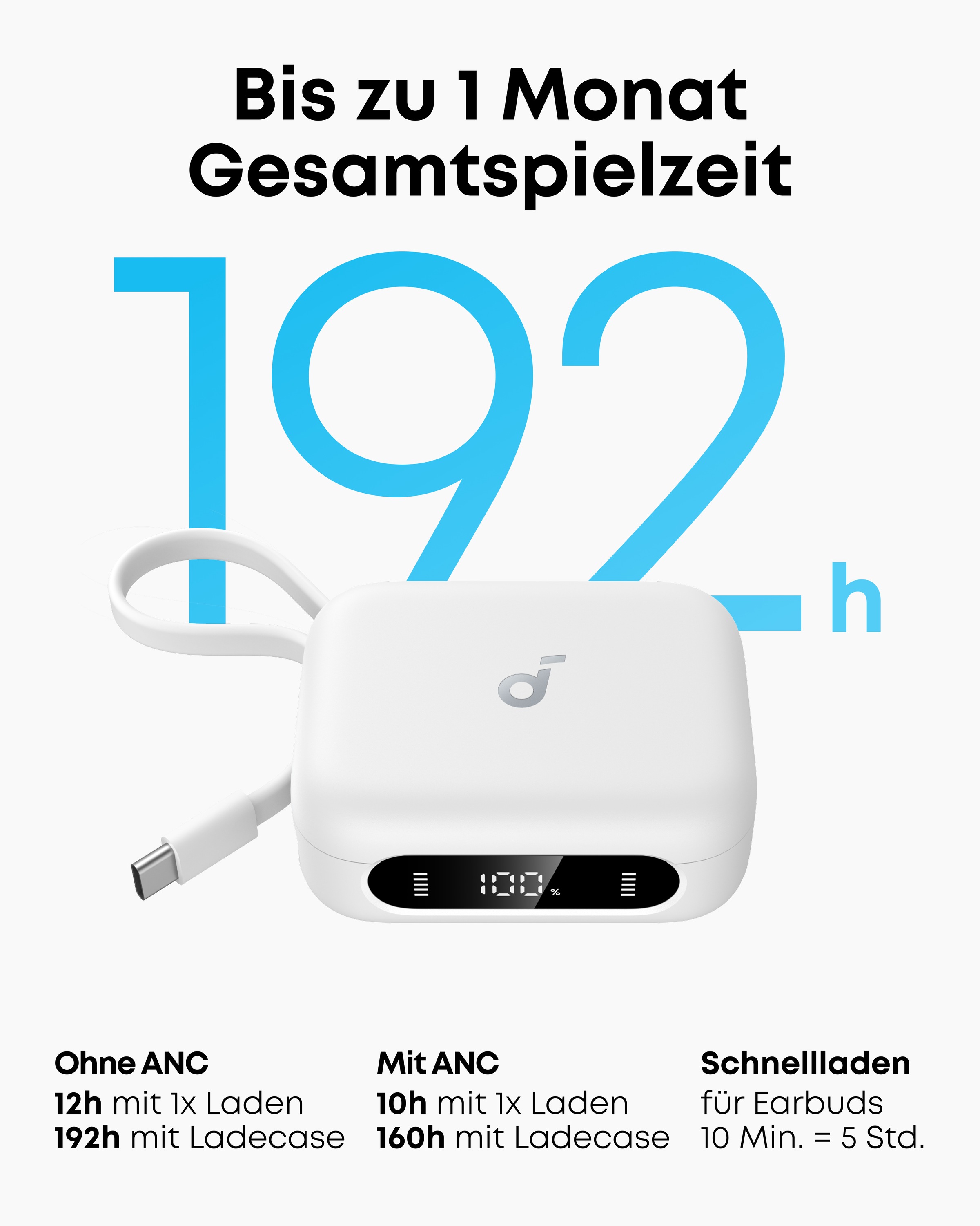 Anker wireless In-Ear-Kopfhörer »soundcore P41i« Bluetooth Active Noise Cancelling (ANC)