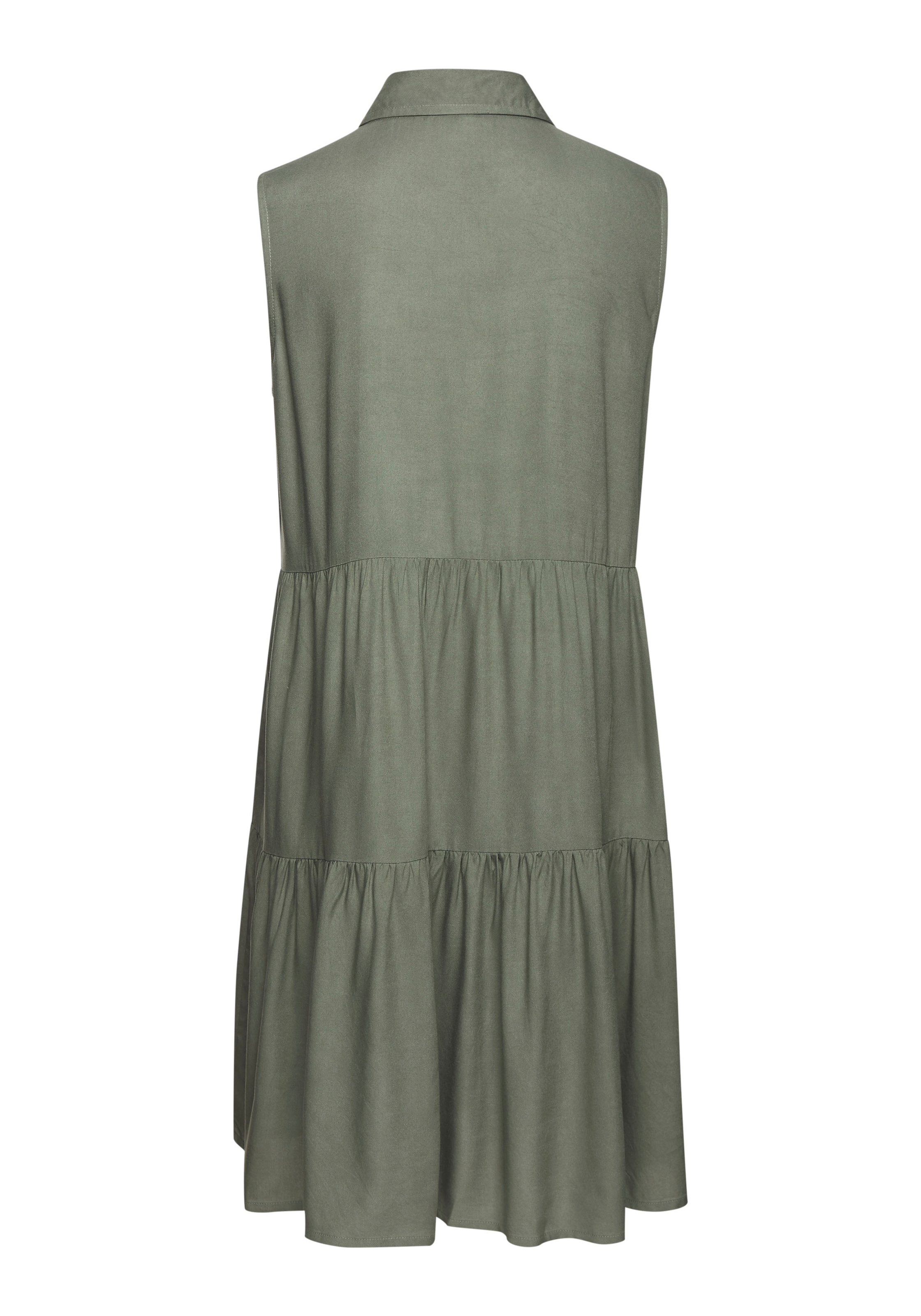 Vivance Sommerkleid, aus gewebter Viskose, Blusenkleid mit Knopfleiste und Hemdblusenkragen