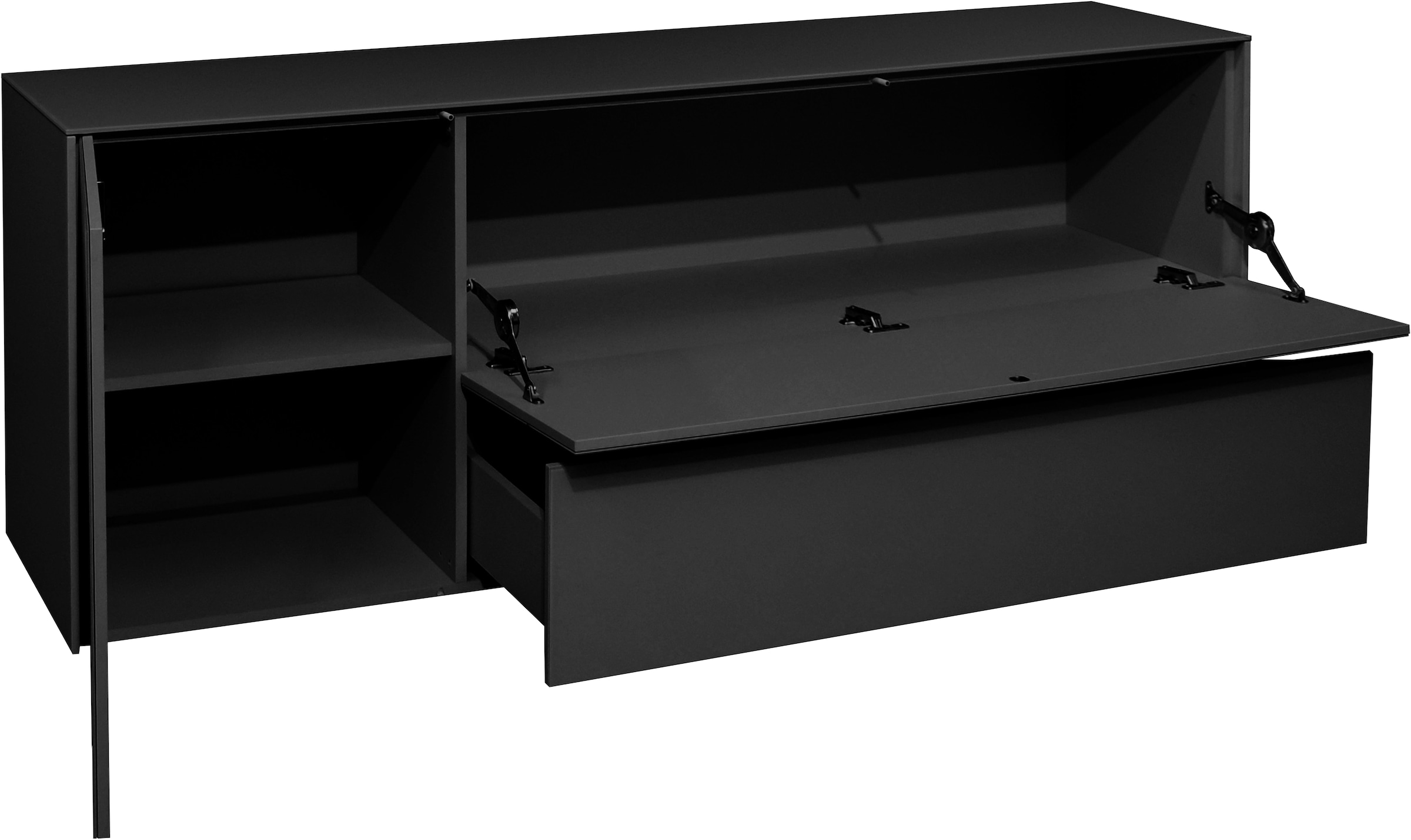 Mäusbacher Lowboard »Imola TOPSELLER!«, Mäusbacher Lowboard, mit Glasfront und Glasoberplatte, 1 Schublade