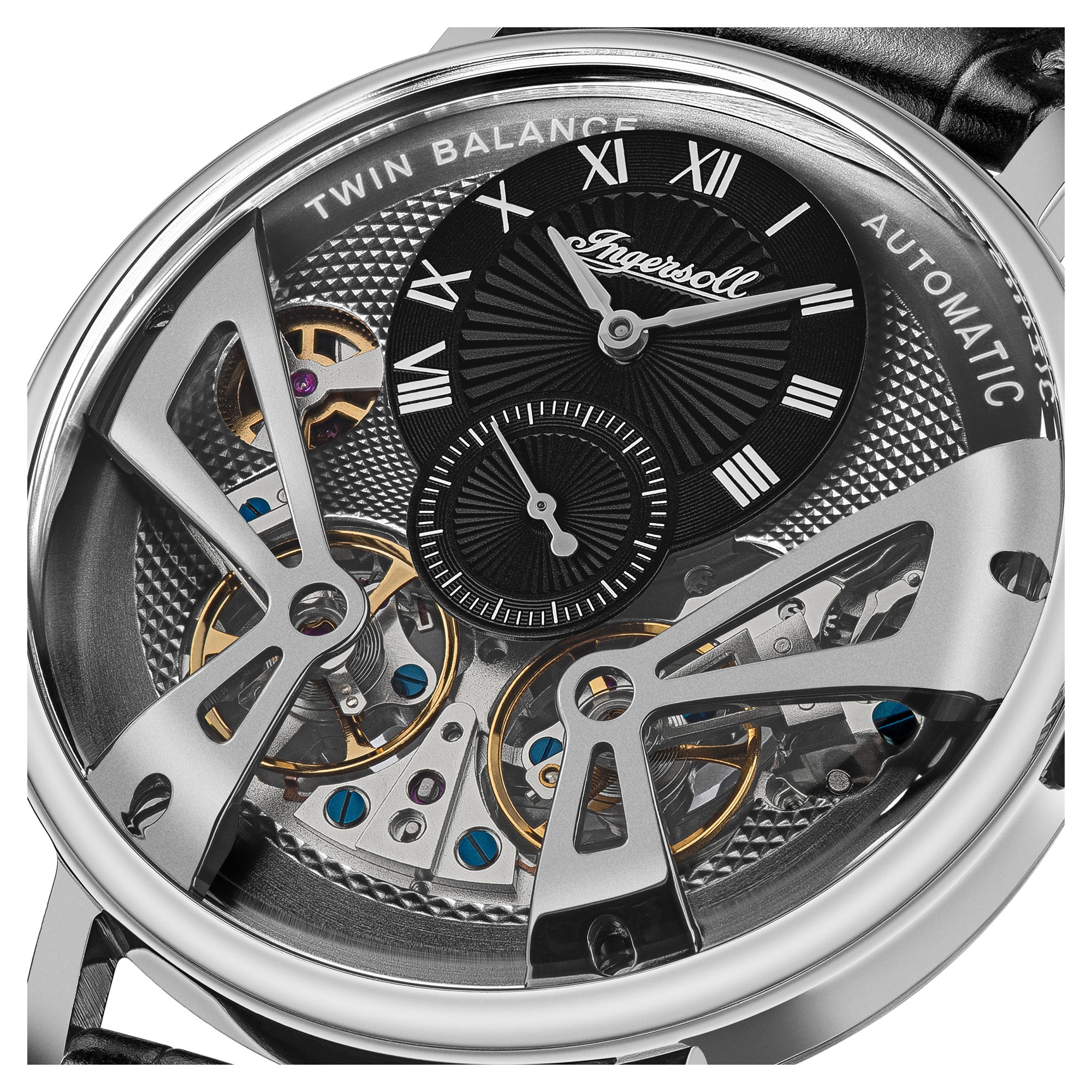 Ingersoll Automatikuhr »The Tennessee« Armbanduhr, Herrenuhr, Mechanische Uhr, Lederarmband, analog