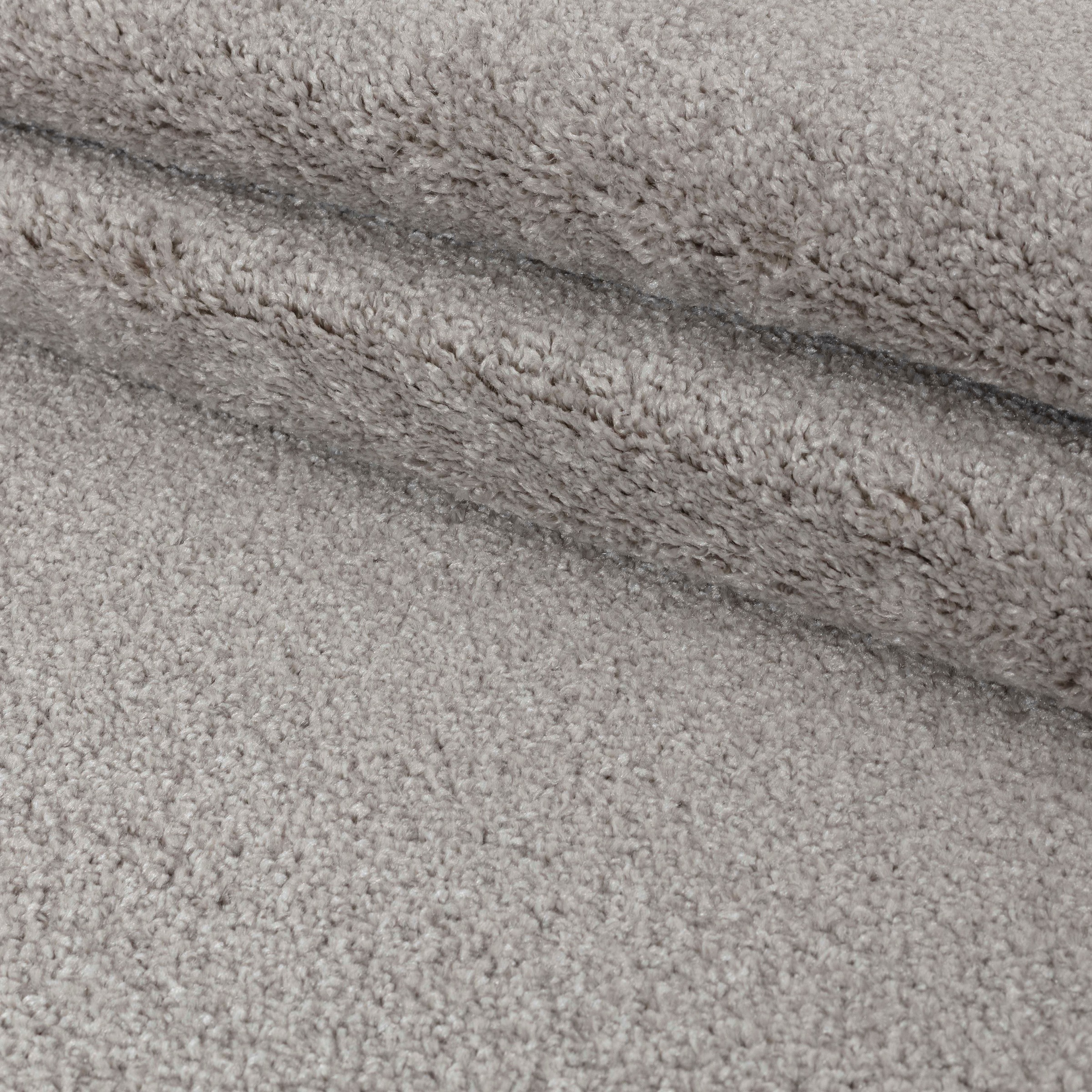 my home Teppich »Kurzflor-Frisee MALAGA 4700 uni meliert« rechteckig 10 mm Höhe Wohnzimmer, Schlafzimmer, flacher robuster Teppich, Läufer und Rund