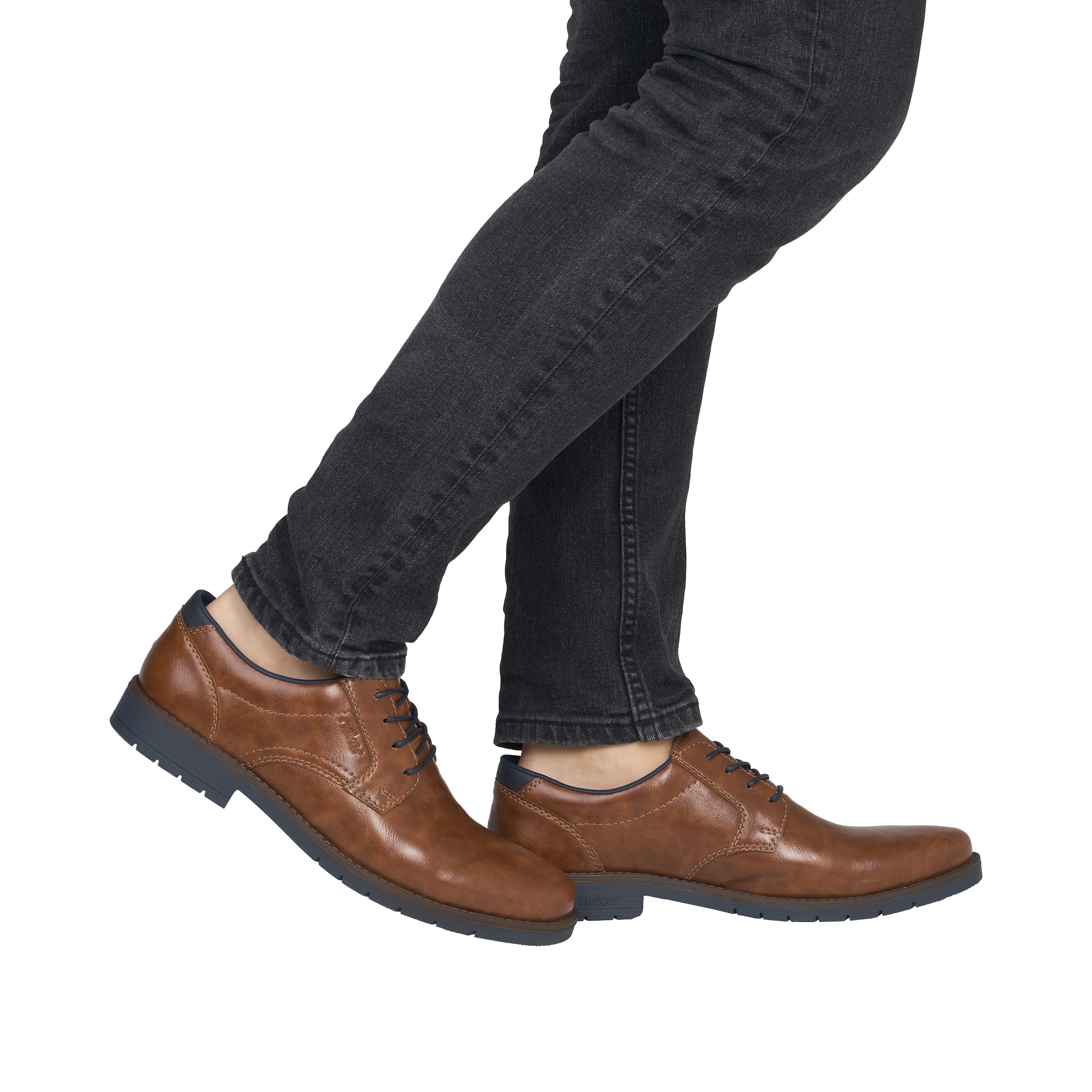 Rieker Schnürschuh  Halbschuh, Business-Schnürer, Anzugschuh mit Blockabsatz