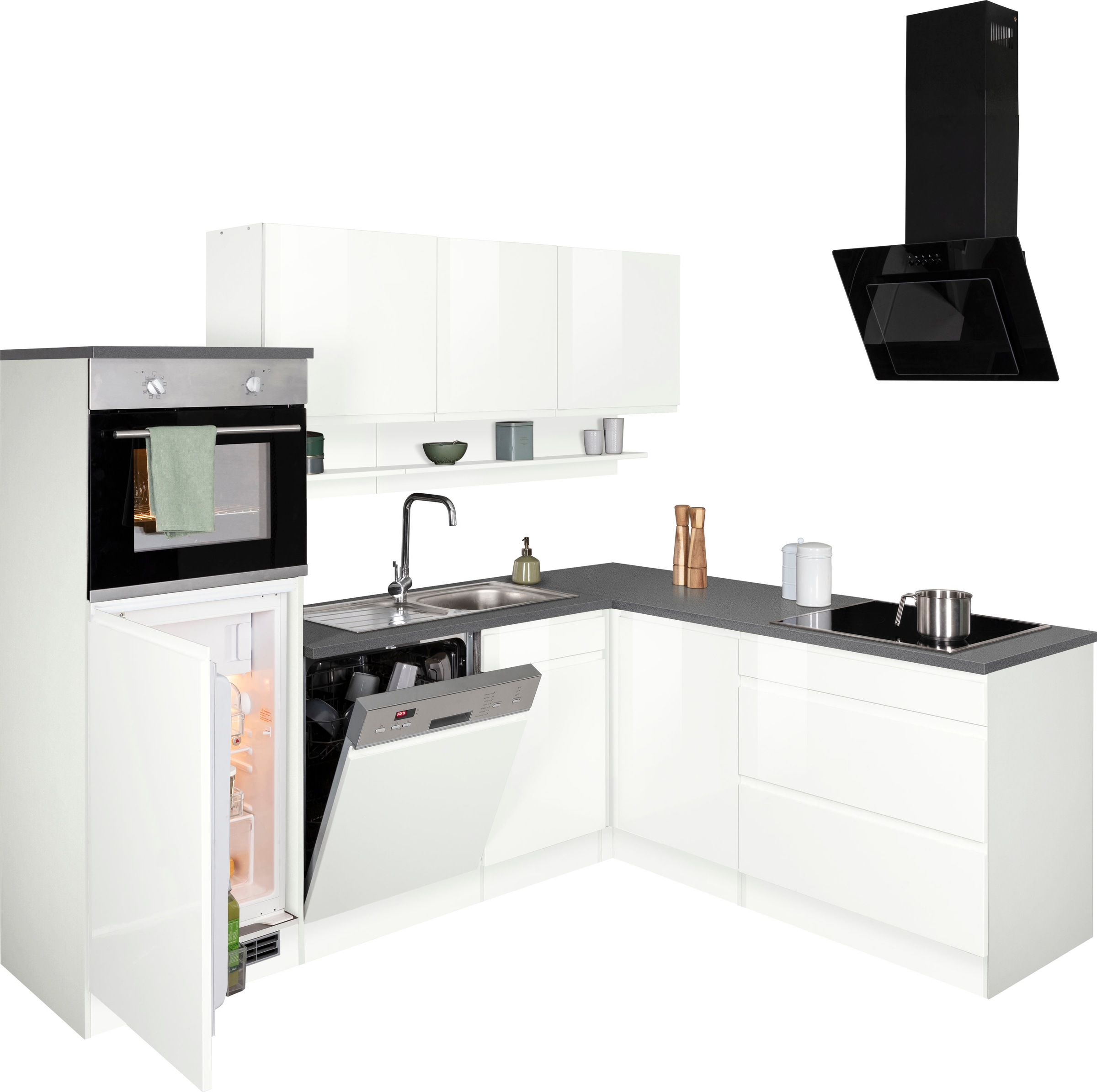 KOCHSTATION Winkelküche »KS-Virginia«, Stellbreite 230/190 cm, mit E-Geräten