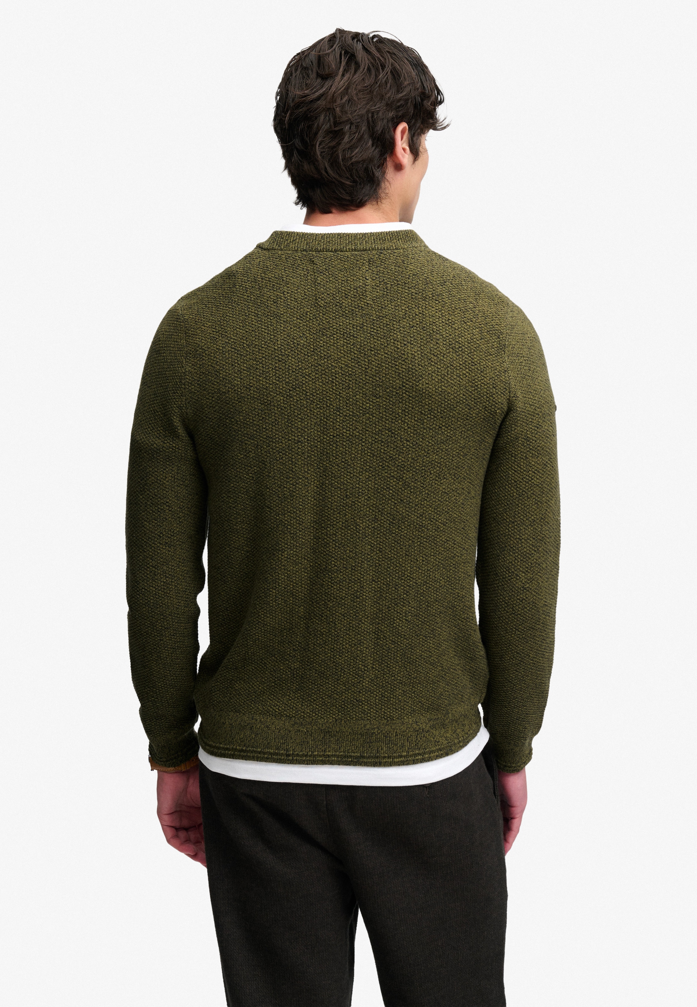 Superdry Rundhalspullover »TEXTURE KNIT JUMPER« Baumwolle, regular fit