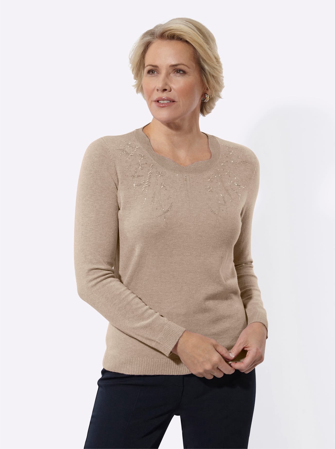 Classic Strickpullover »Langarm-Pullover«