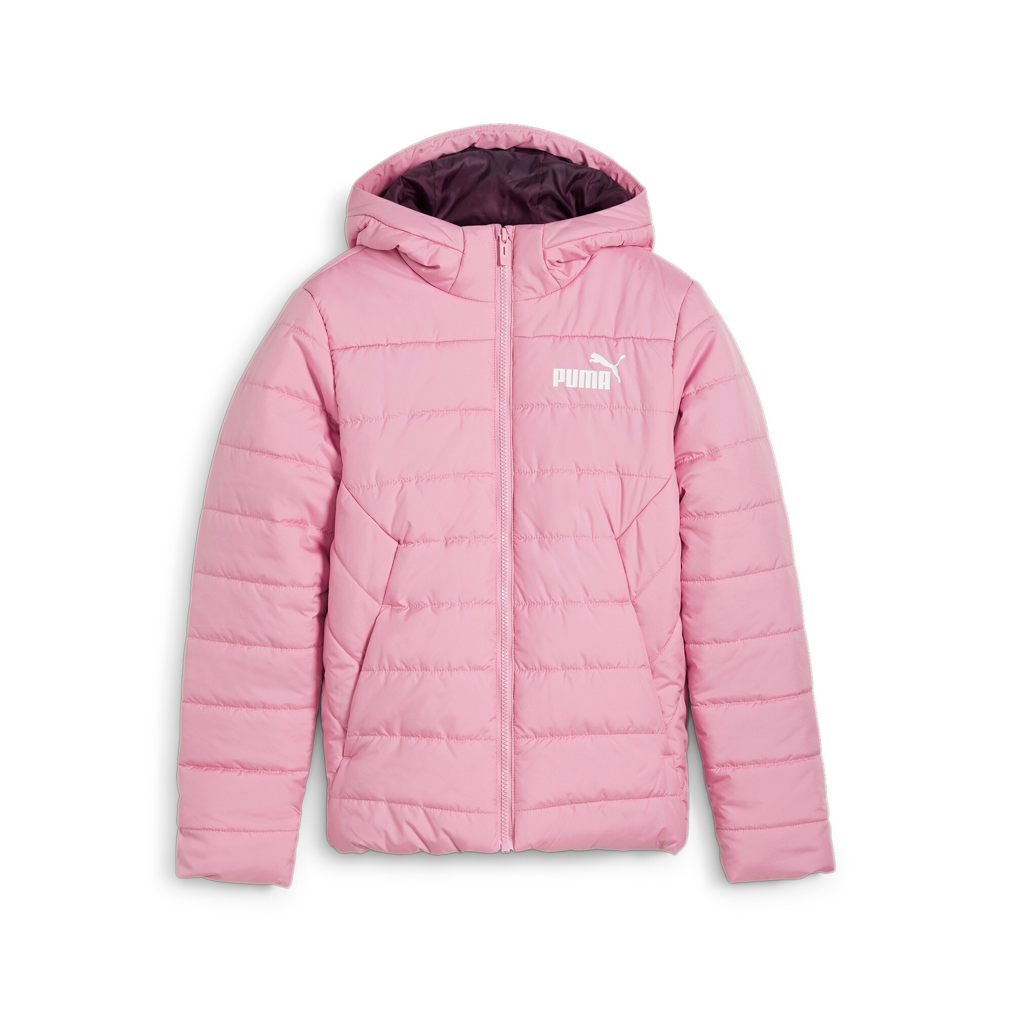 Puma Winterjacke »ESS HOODED PADDED JACKET« mit Kapuze in rosa, Größe 152