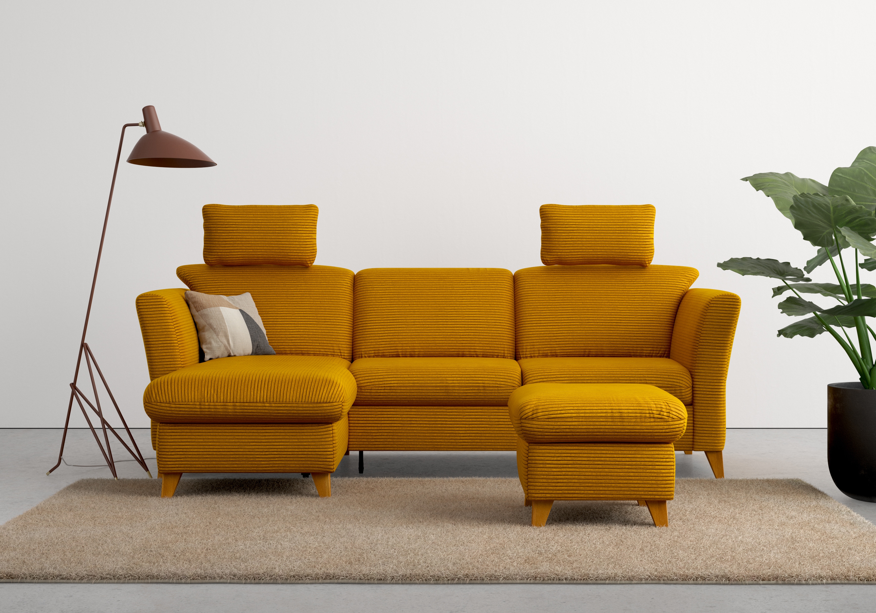 Home affaire Ecksofa "Trelleborg L-Form" optional Schlaffunktion und Bettkasten, inkl. Federkern-Polsterung