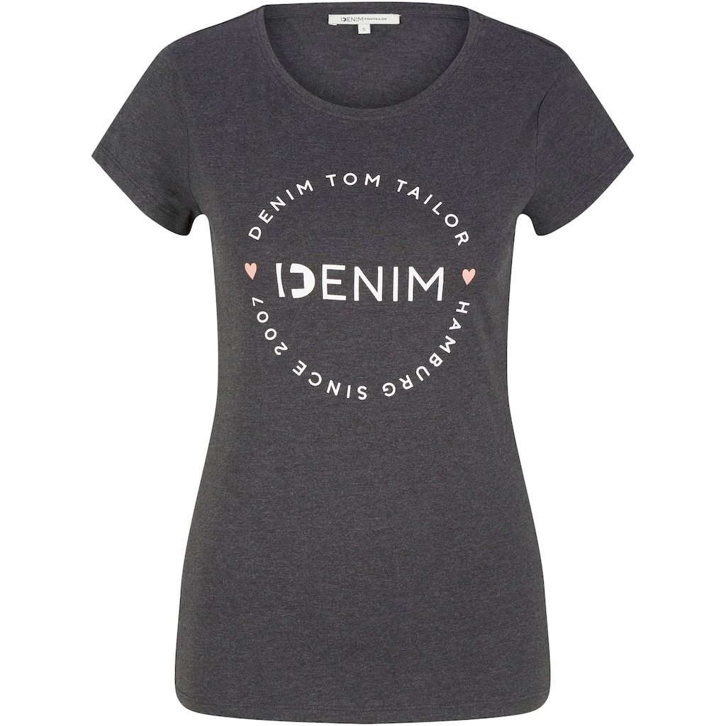 TOM TAILOR Denim T-Shirt, (Packung, 2 tlg., 2-er Pack)