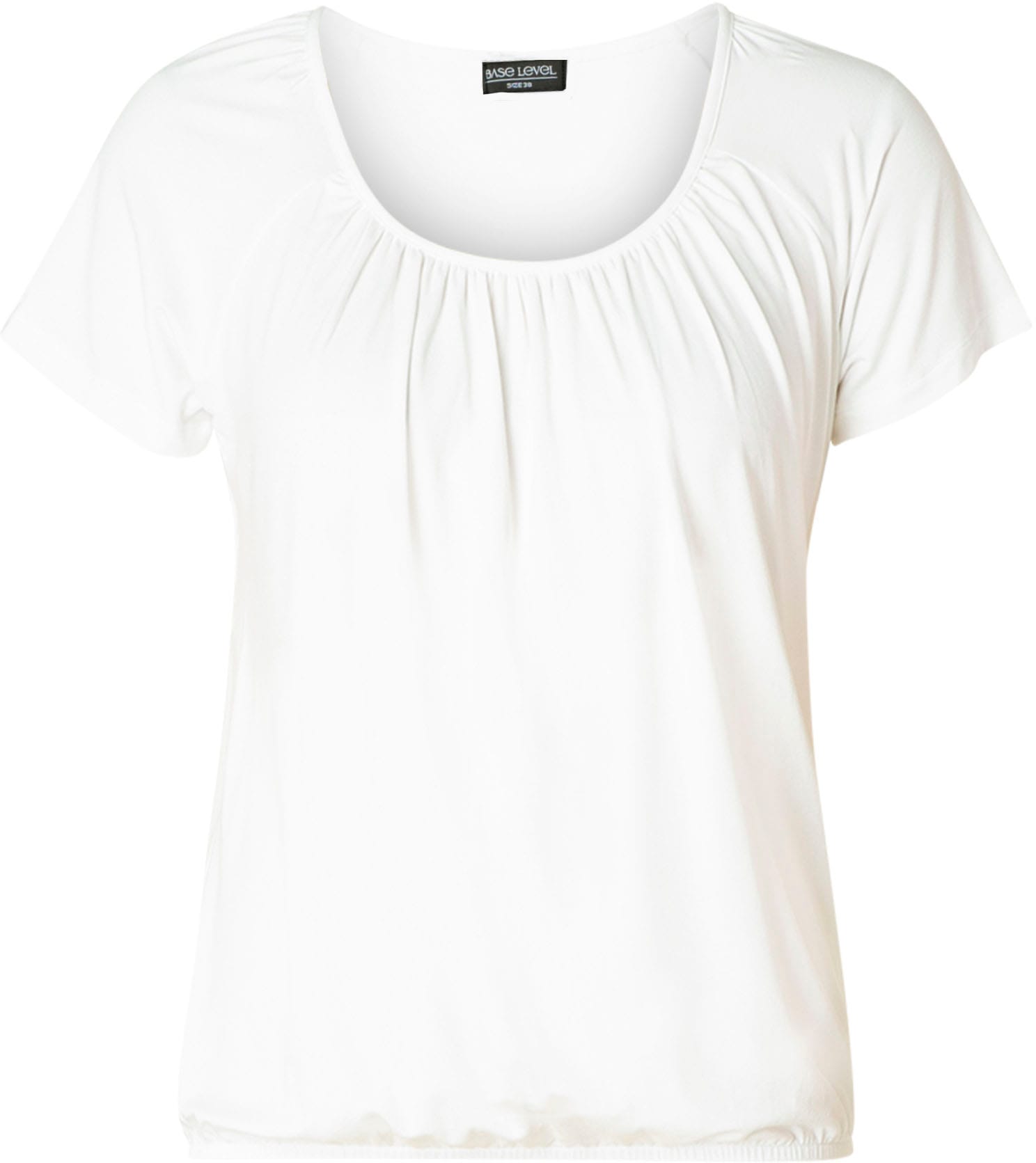 Base Level T-Shirt »Yona«, mit Raffung am Rundhalsausschnitt