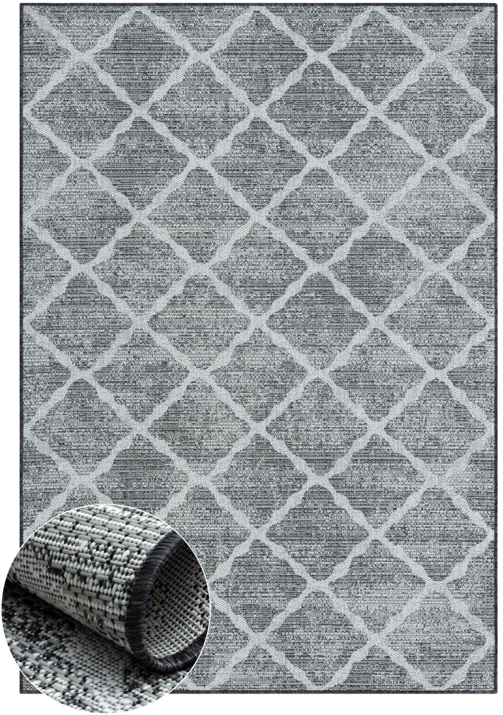 Myflair Möbel & Accessoires Teppich »Astral, LAGERRÄUMUNG!«, rechteckig, 6 mm Höhe, modernes Rauten Design, Outdoor geeignet, Balkon, Terrasse