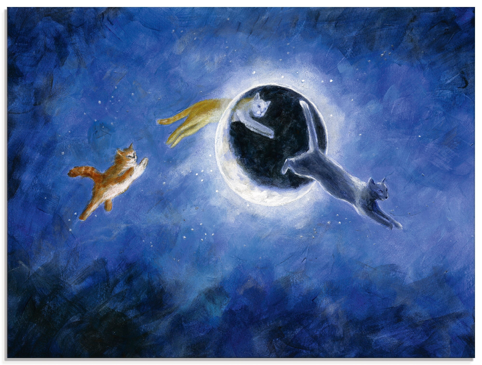 Artland Glasbild »In der Nacht sind alle Katzen grau«, Haustiere, (1 St.), in verschiedenen Größen
